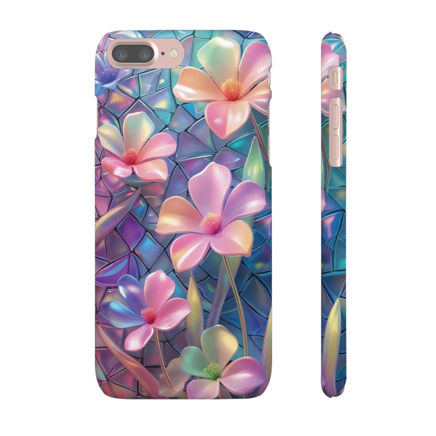 Snap Case Elegante Florale iPhone Handyhülle mit 3D-Effekt