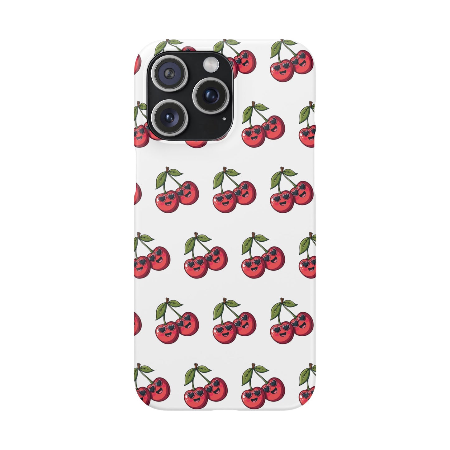 iPhone Snap Case Handyhülle Happy Cherry Design