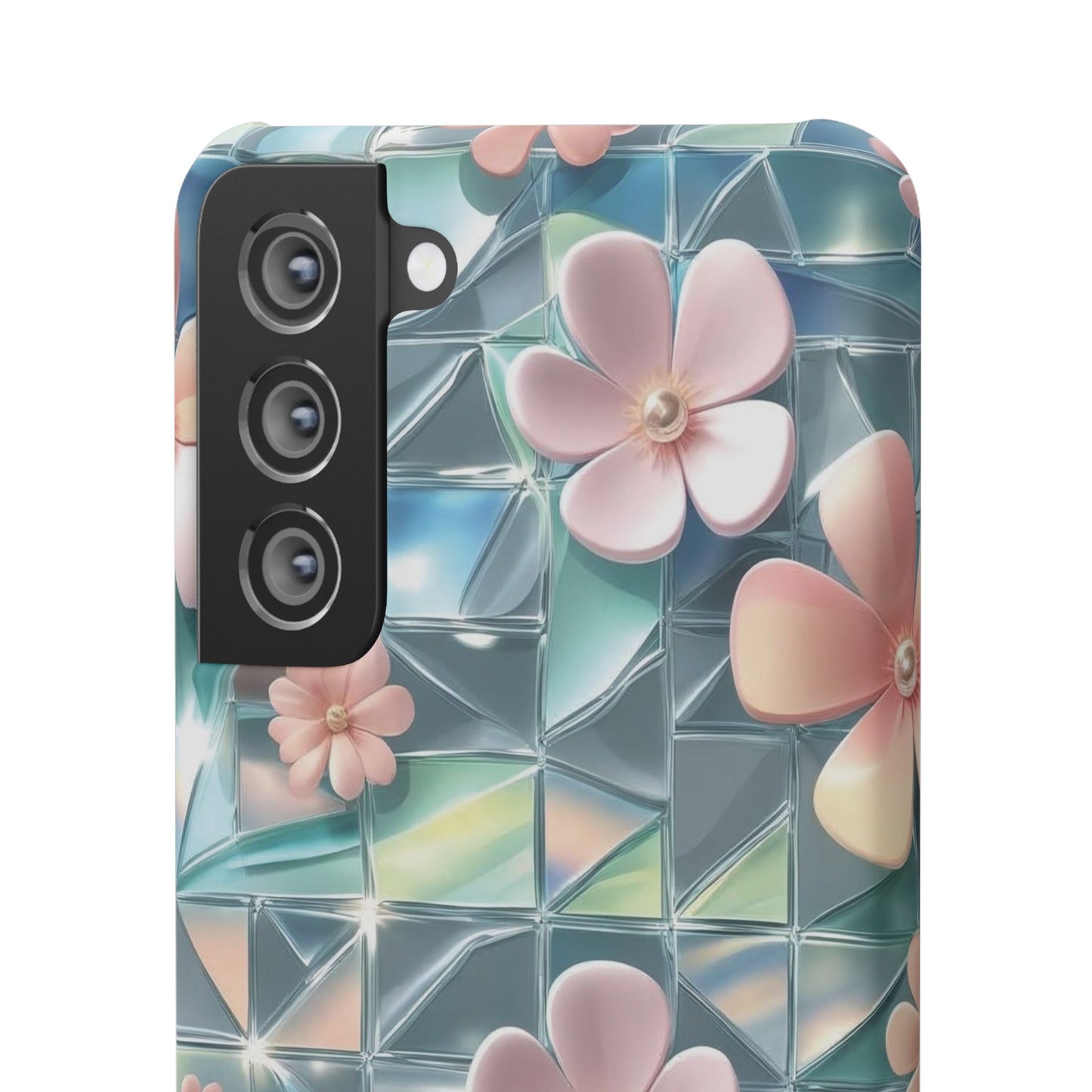 Snap Case Samsung Handyhülle mit 3D-Effekt und Blumenmuster