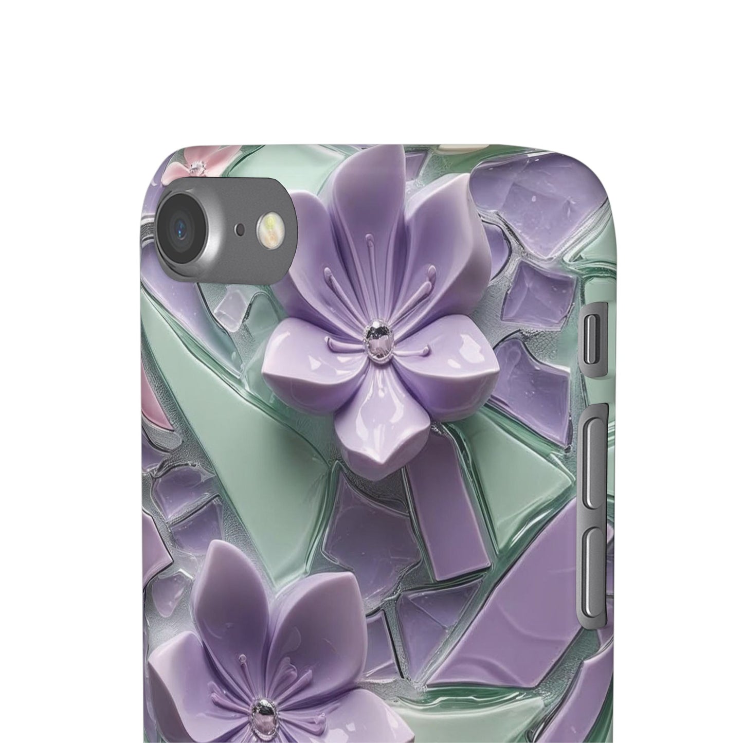 Snap Case Elegante Florale iPhone Handyhülle mit 3D-Effekt