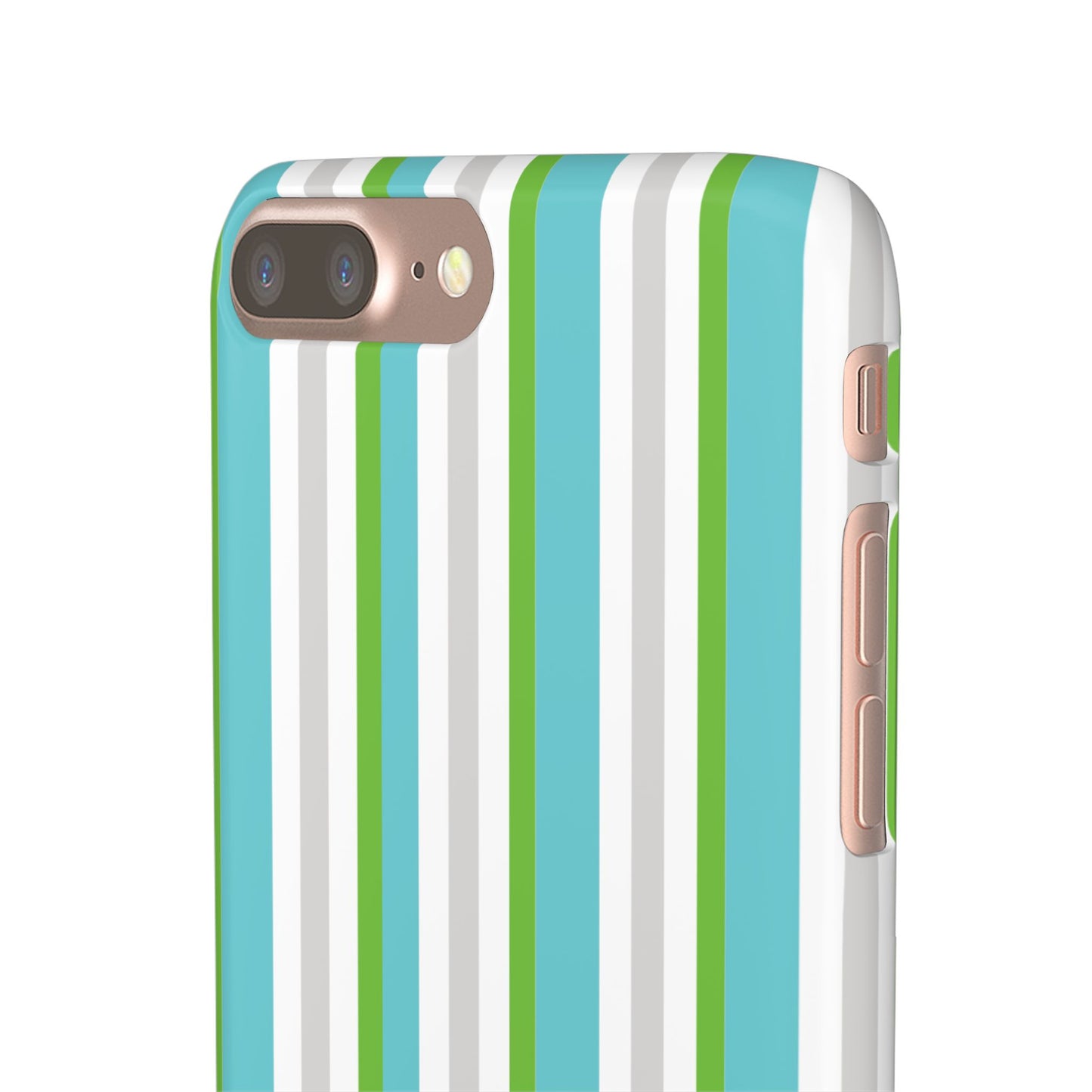 iPhone Snap Case - Modernes Abstraktes Design mit Grünen und Weißen Linien