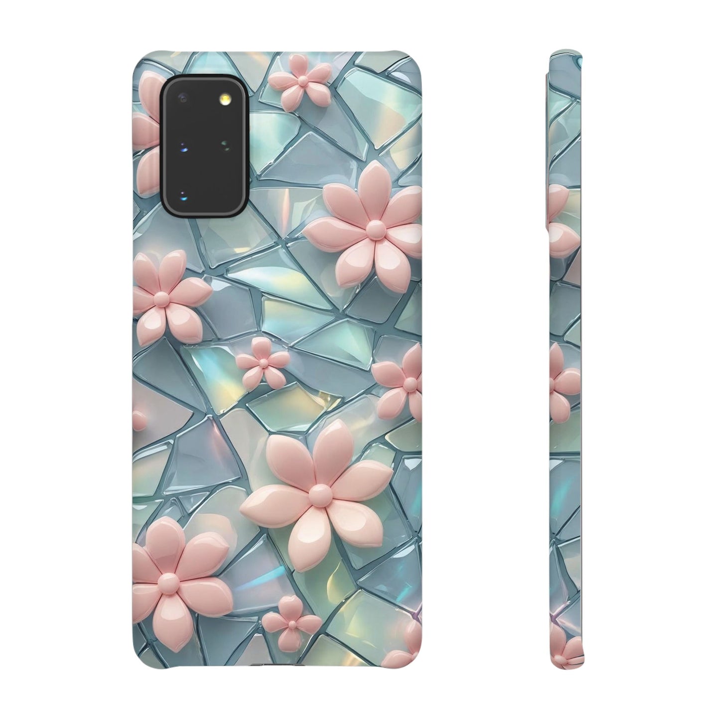 Snap Case Samsung Handyhülle mit 3D-Effekt und Blumenmuster