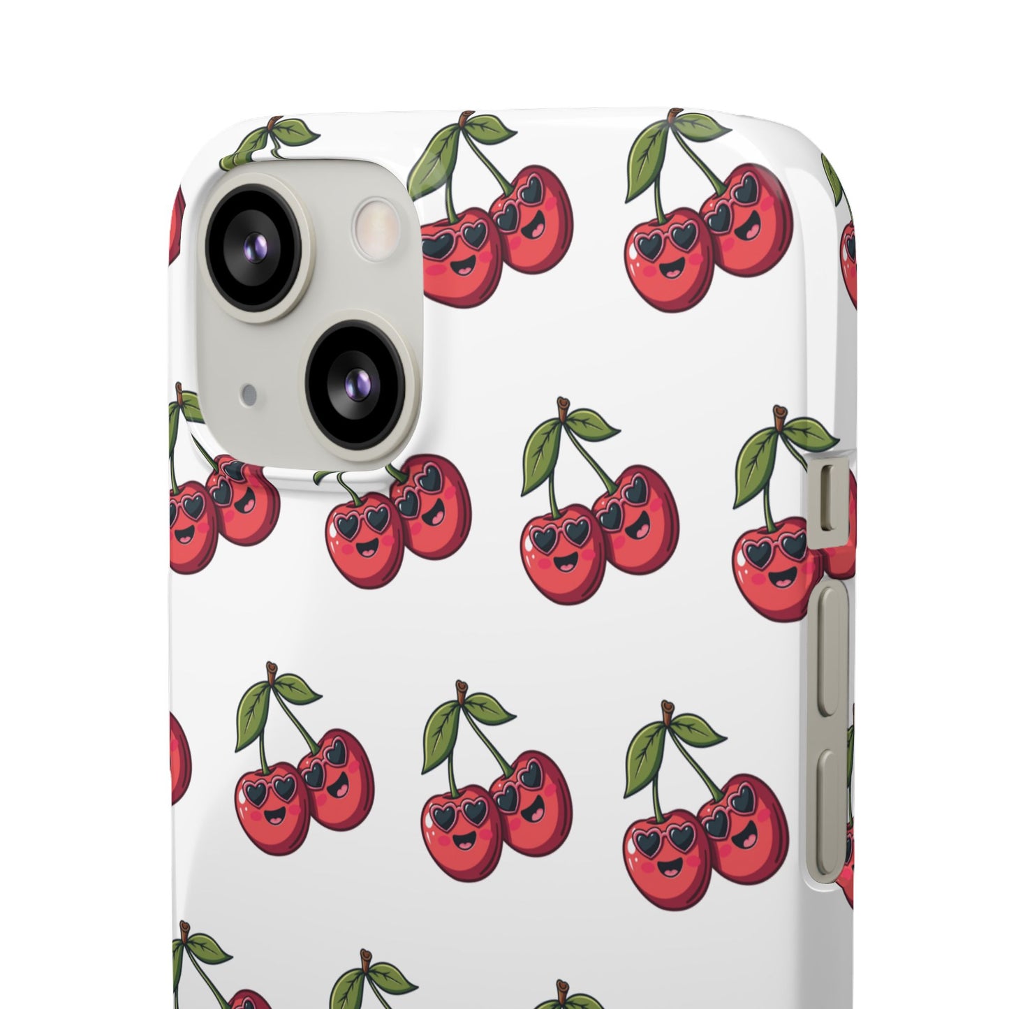 iPhone Snap Case Handyhülle Happy Cherry Design