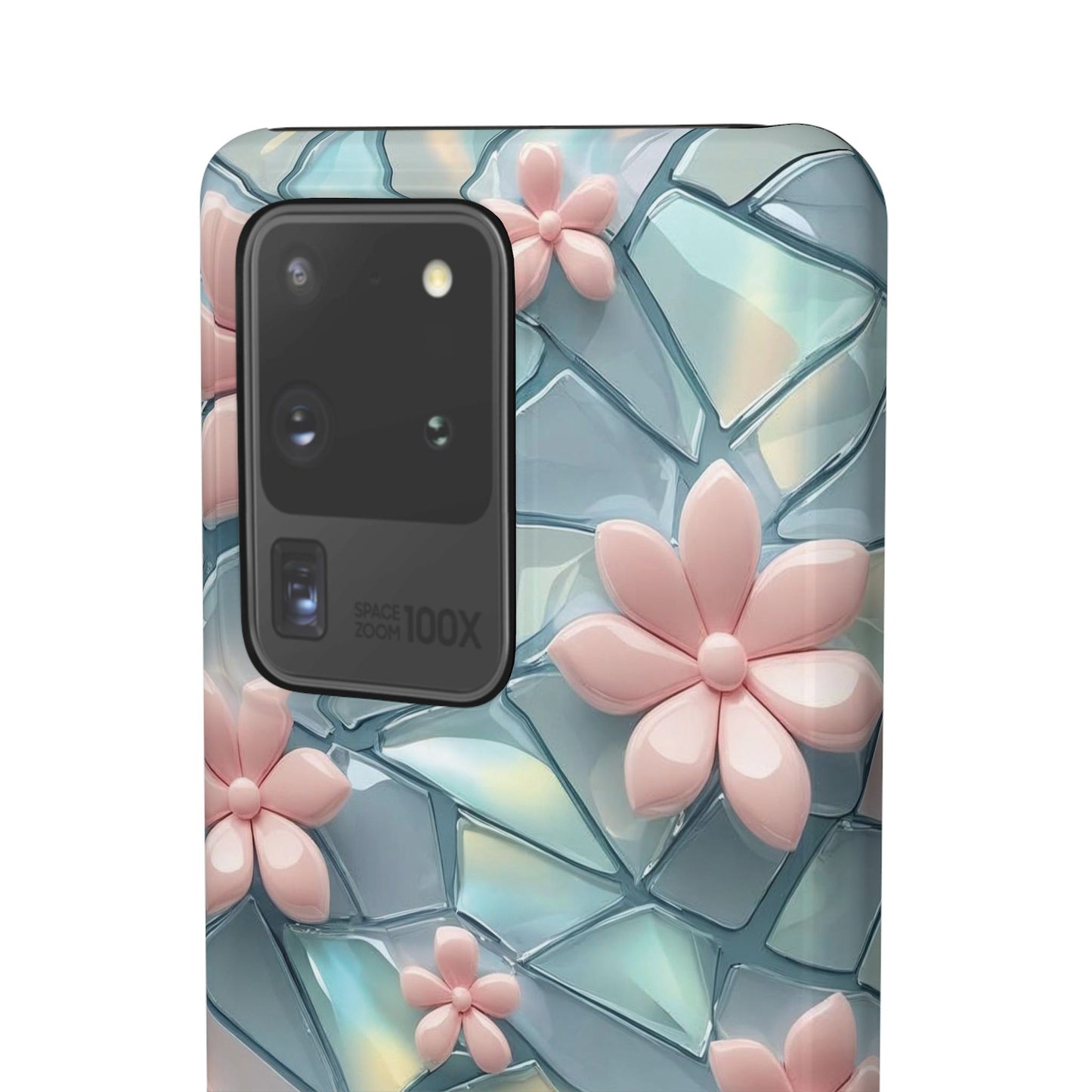 Snap Case Samsung Handyhülle mit 3D-Effekt und Blumenmuster