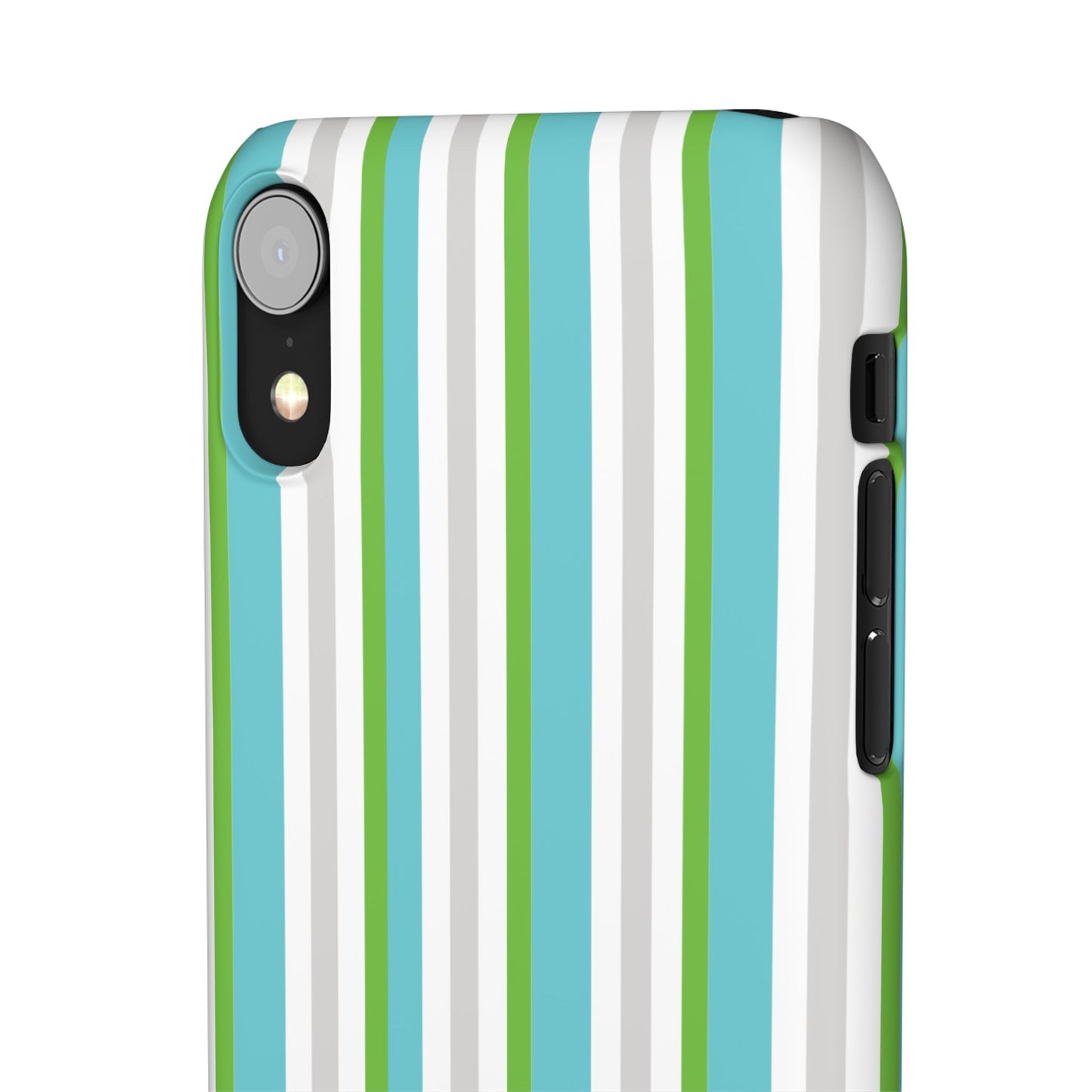 iPhone Snap Case - Modernes Abstraktes Design mit Grünen und Weißen Linien