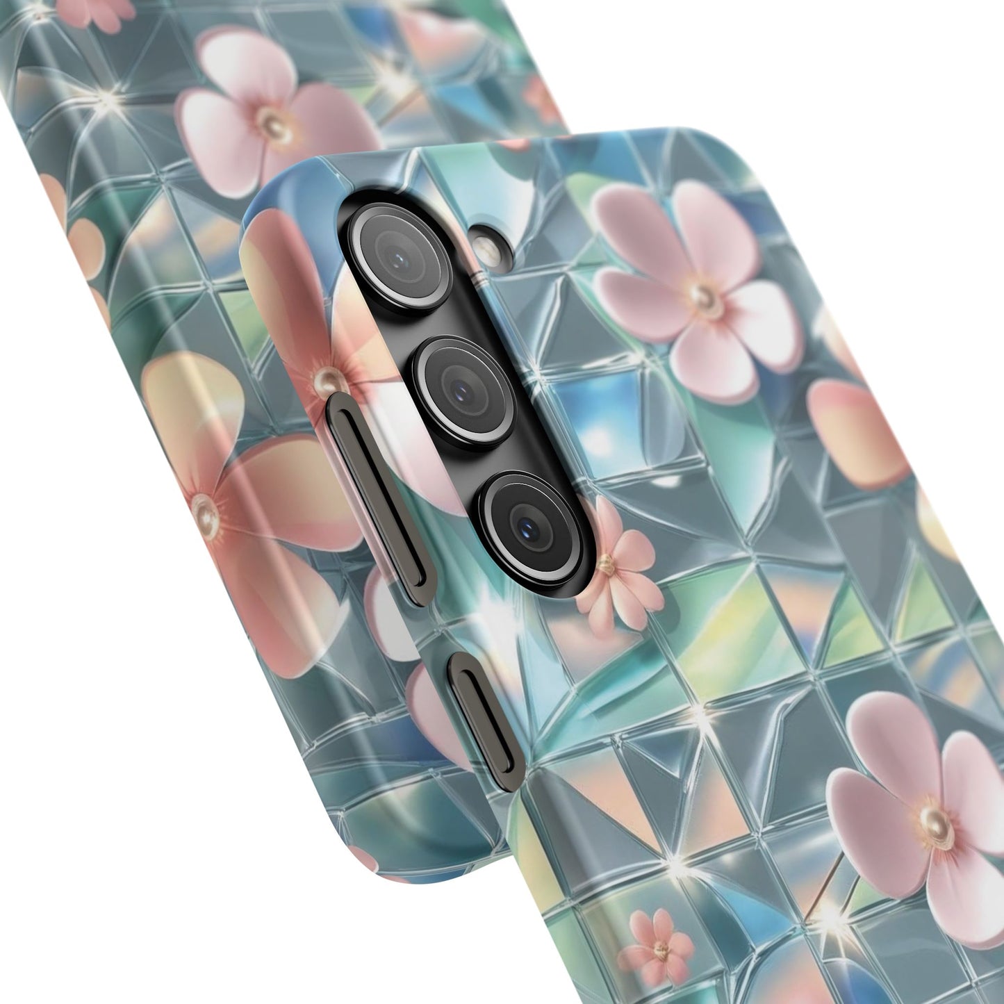 Snap Case Samsung Handyhülle mit 3D-Effekt und Blumenmuster