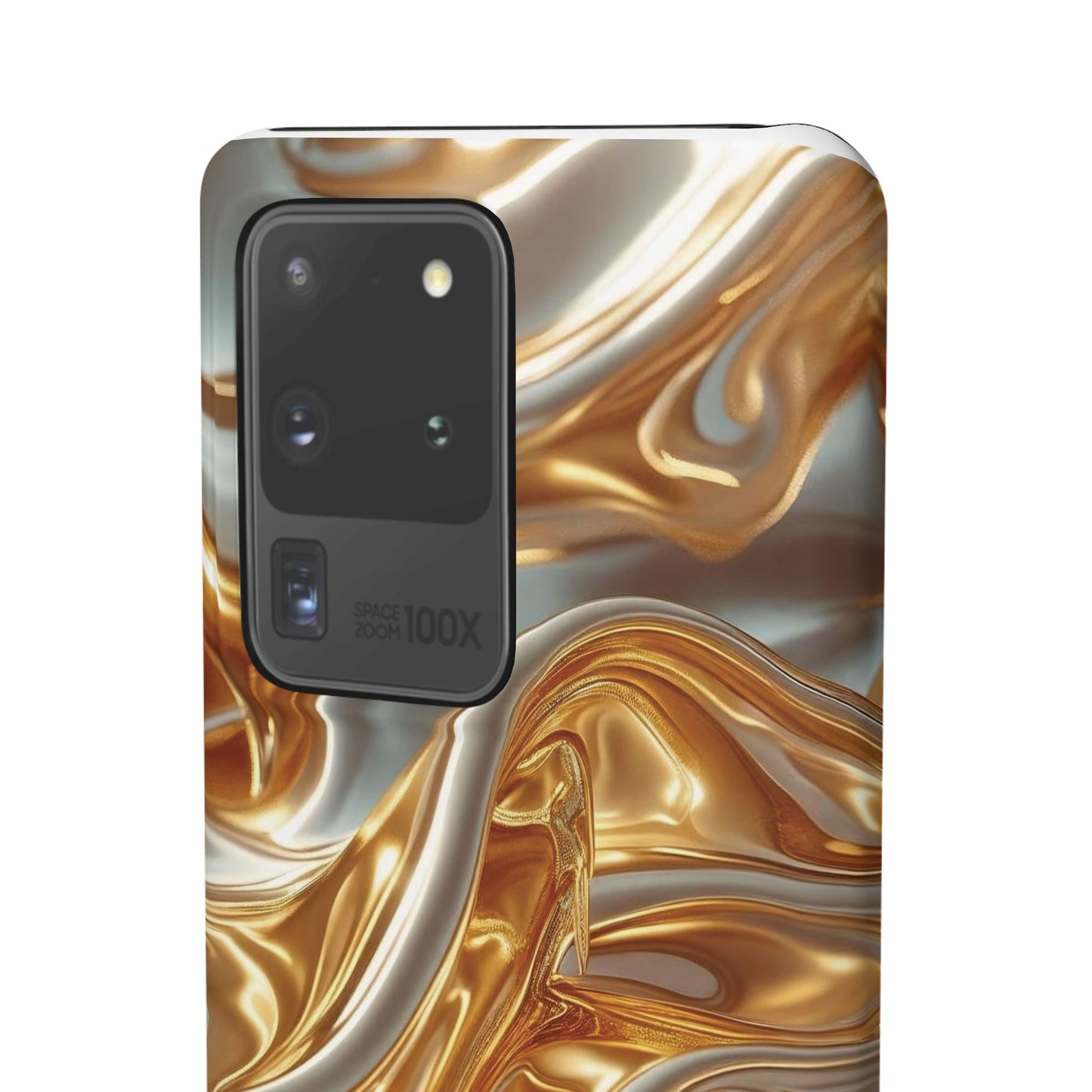 Snap Case Samsung Handyhülle – Gold Dynamic Liquid 3D Effekt