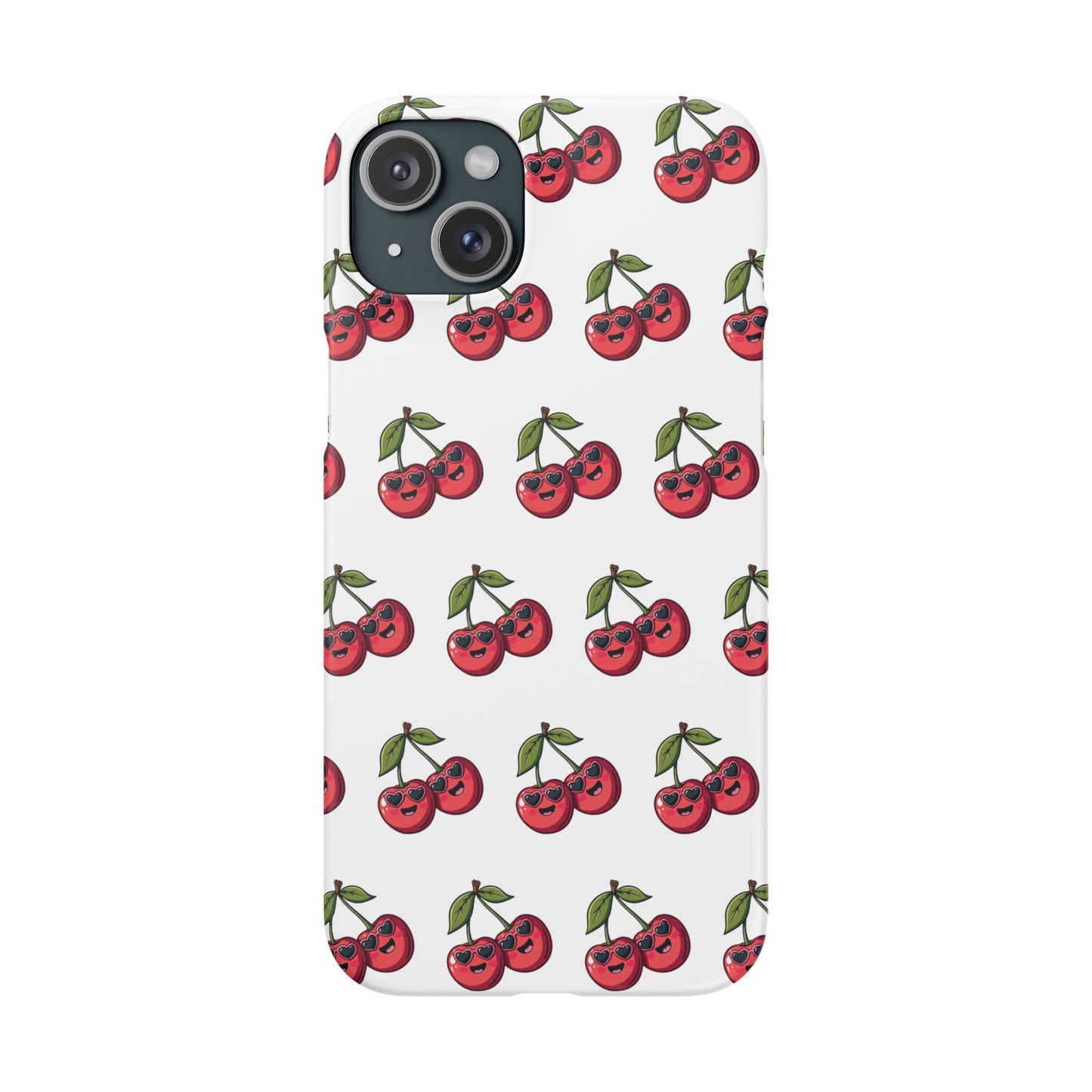 iPhone Snap Case Handyhülle Happy Cherry Design