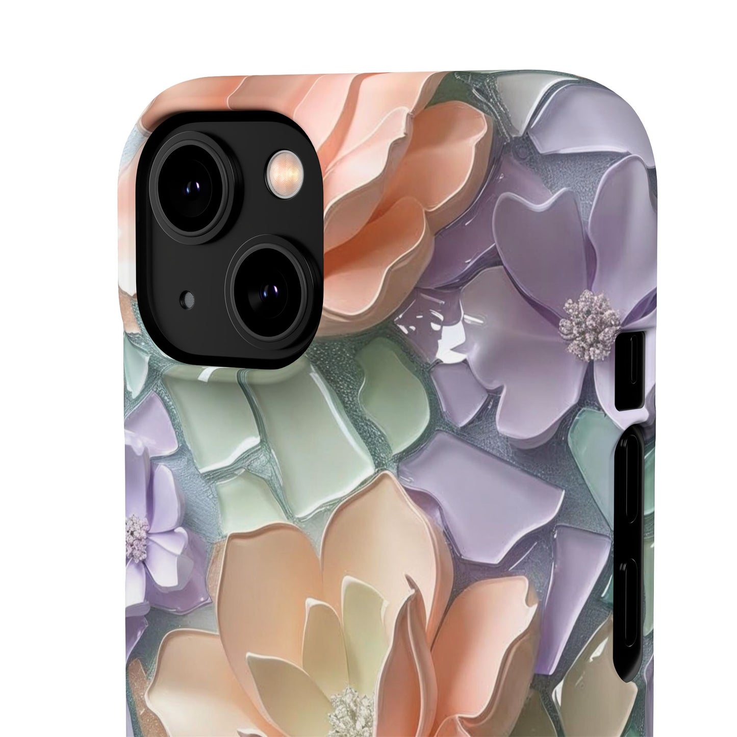Snap Case Elegante Florale iPhone Handyhülle mit 3D-Effekt