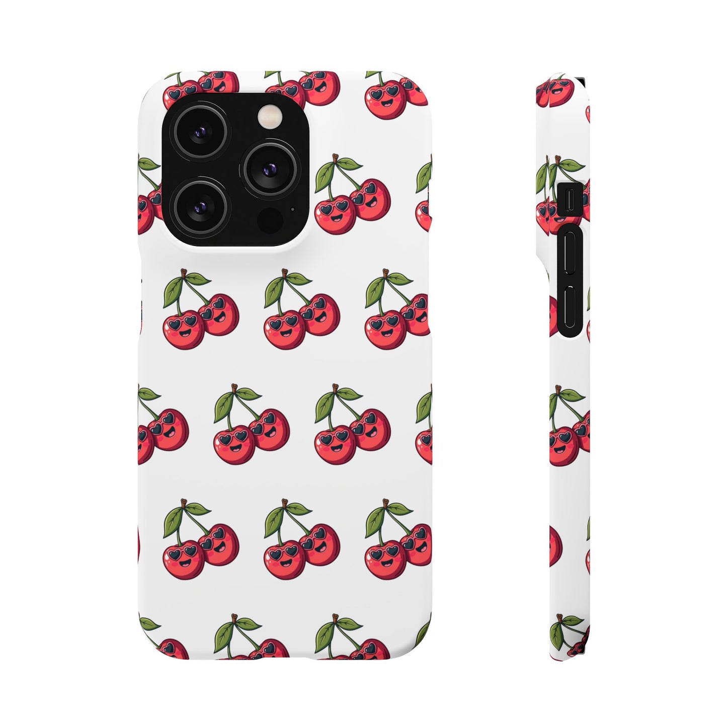 iPhone Snap Case Handyhülle Happy Cherry Design