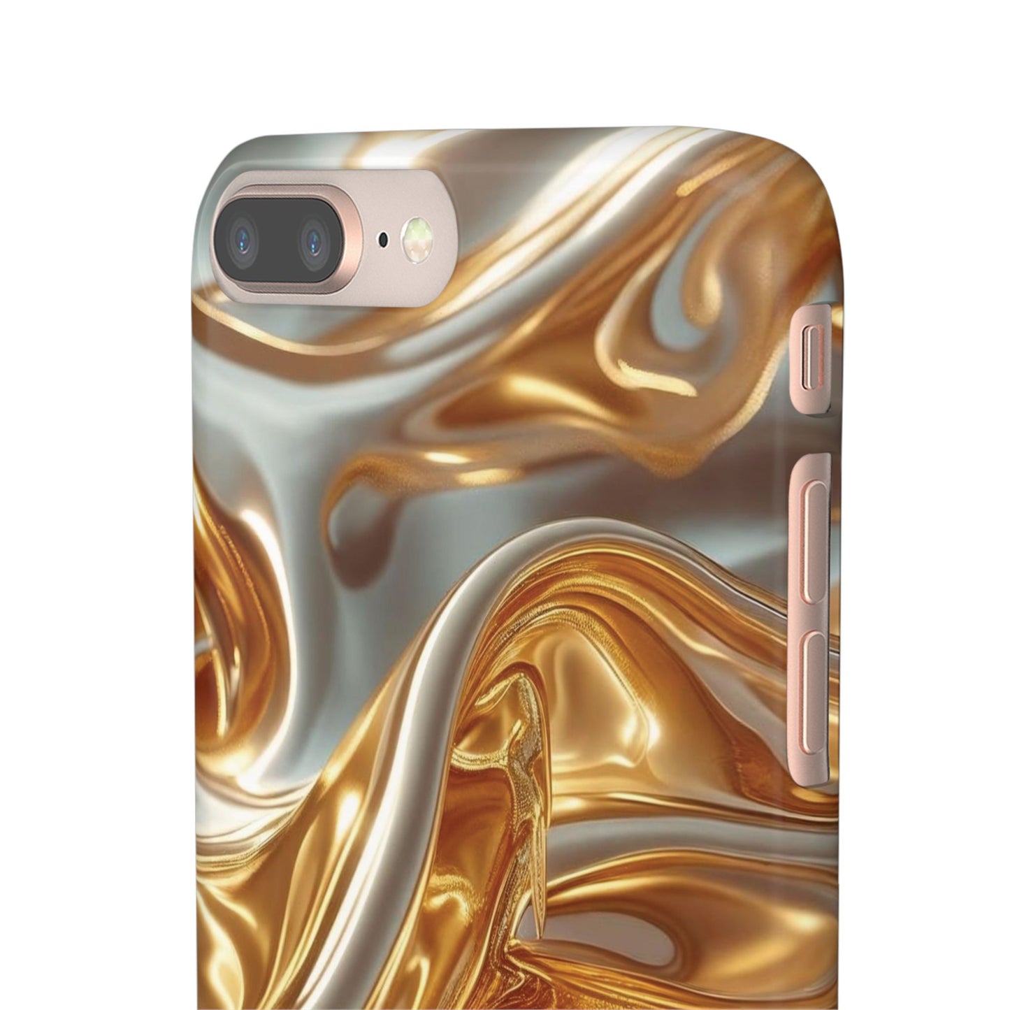 Snap Case iPhone Handyhülle – Gold Dynamic Liquid 3D Effekt