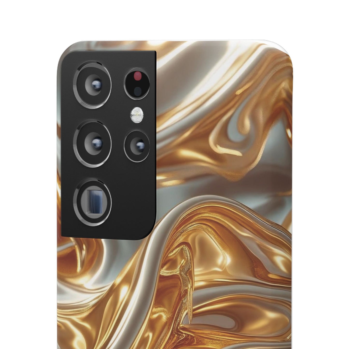 Snap Case Samsung Handyhülle – Gold Dynamic Liquid 3D Effekt