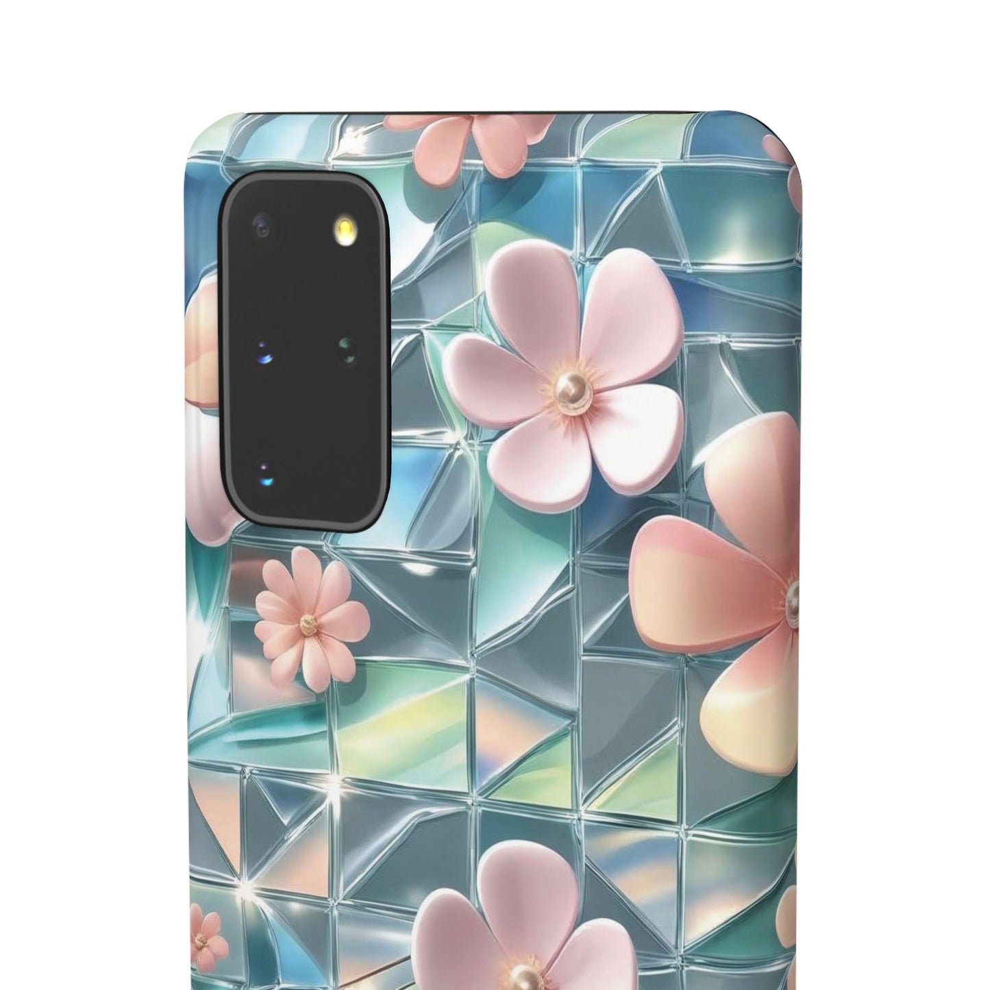 Snap Case Samsung Handyhülle mit 3D-Effekt und Blumenmuster