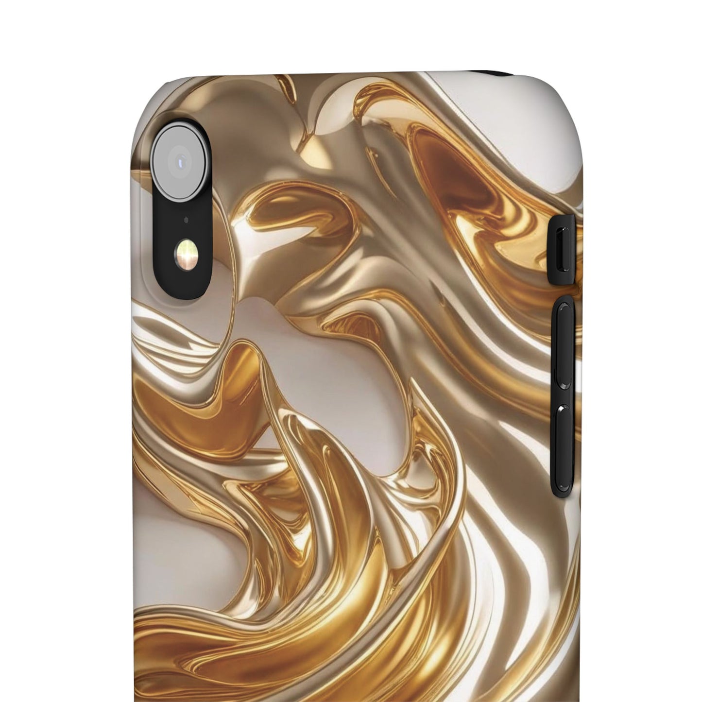 Snap Case iPhone Handyhülle – Gold Dynamic Liquid 3D Effekt