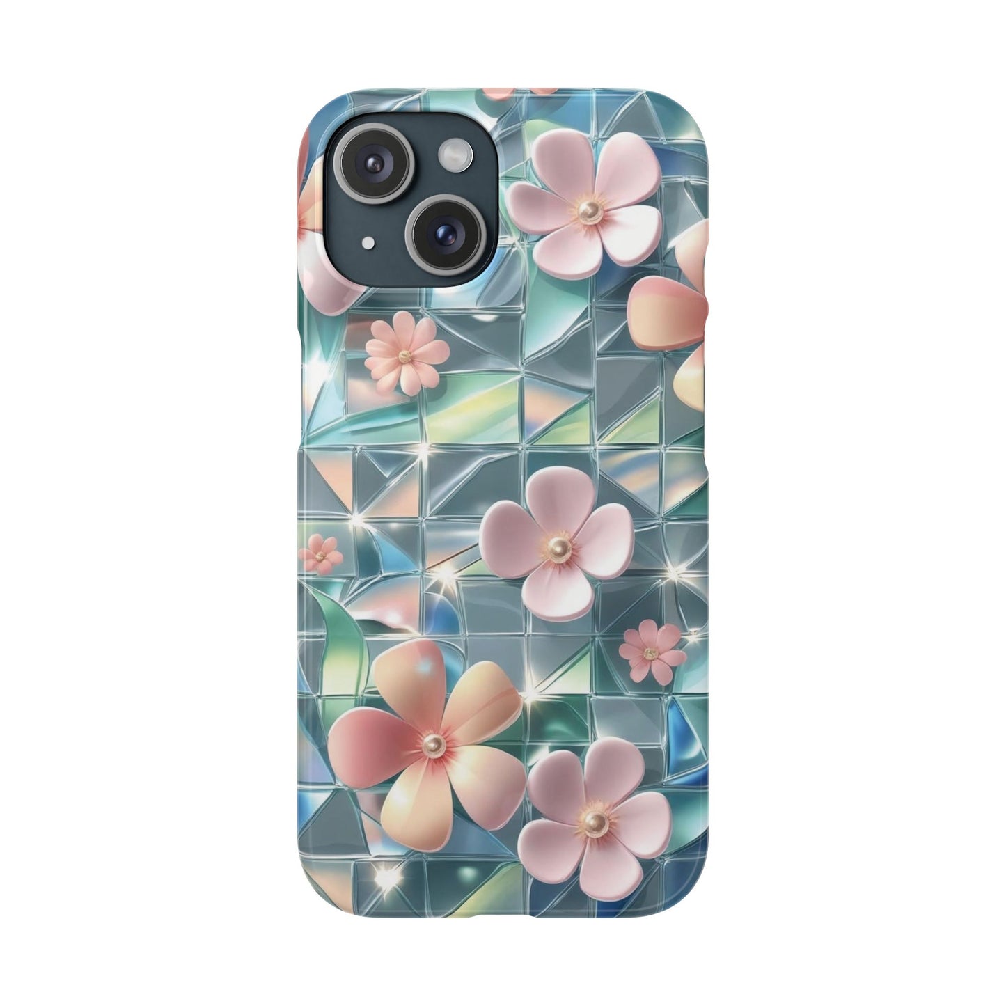 Snap Case iPhone Handyhülle mit 3D-Effekt Blumenmuster