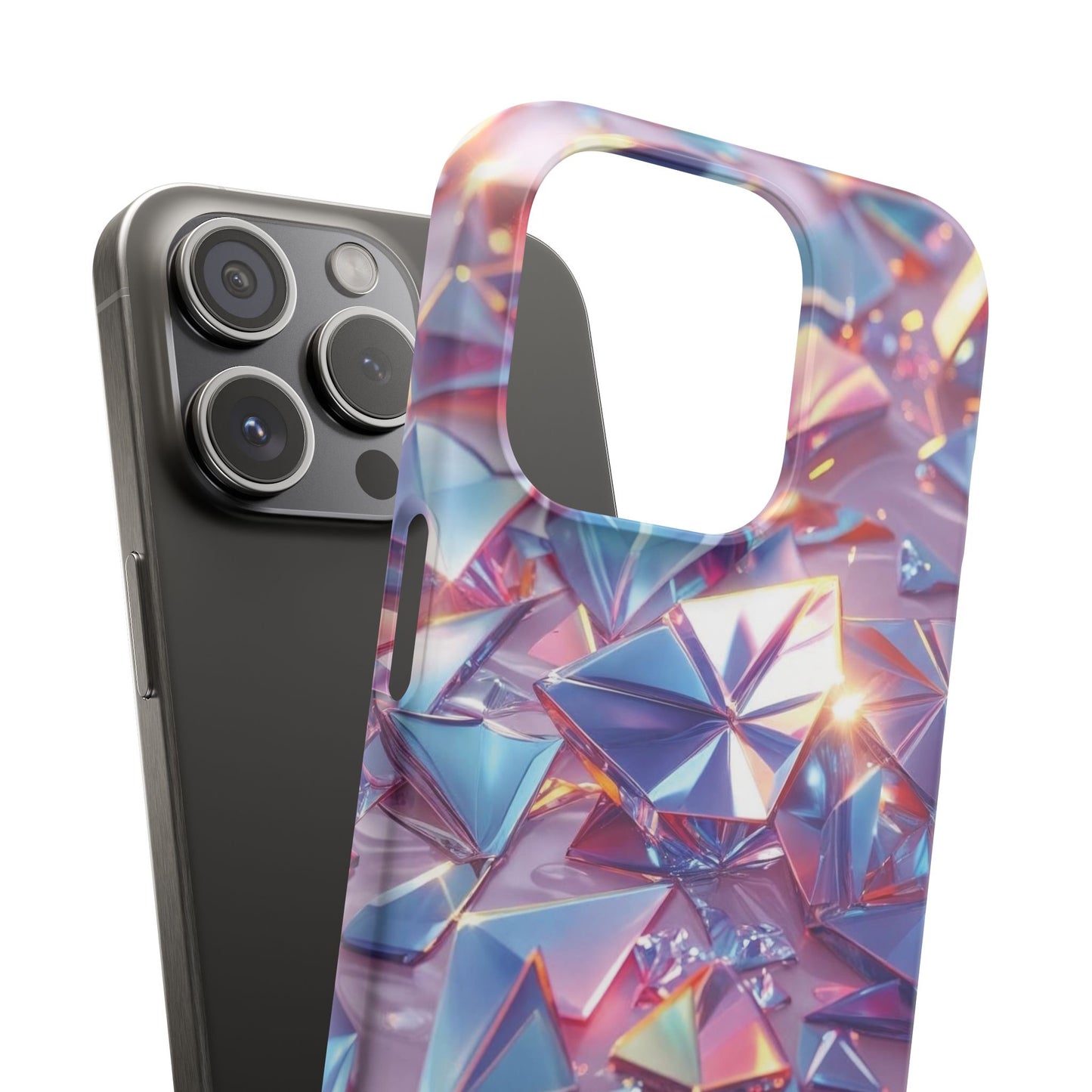 Snap Case iPhone Handyhülle – 3D-Effekt mit Diamant Design