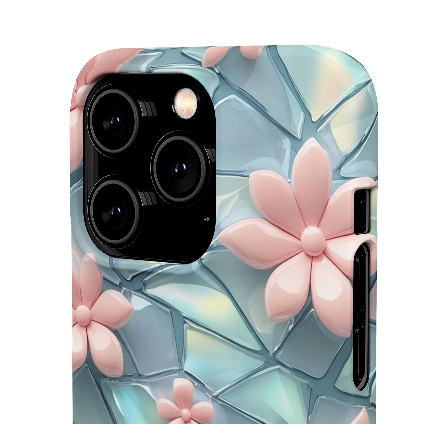 Snap Case Elegante Florale iPhone Handyhülle mit 3D-Effekt