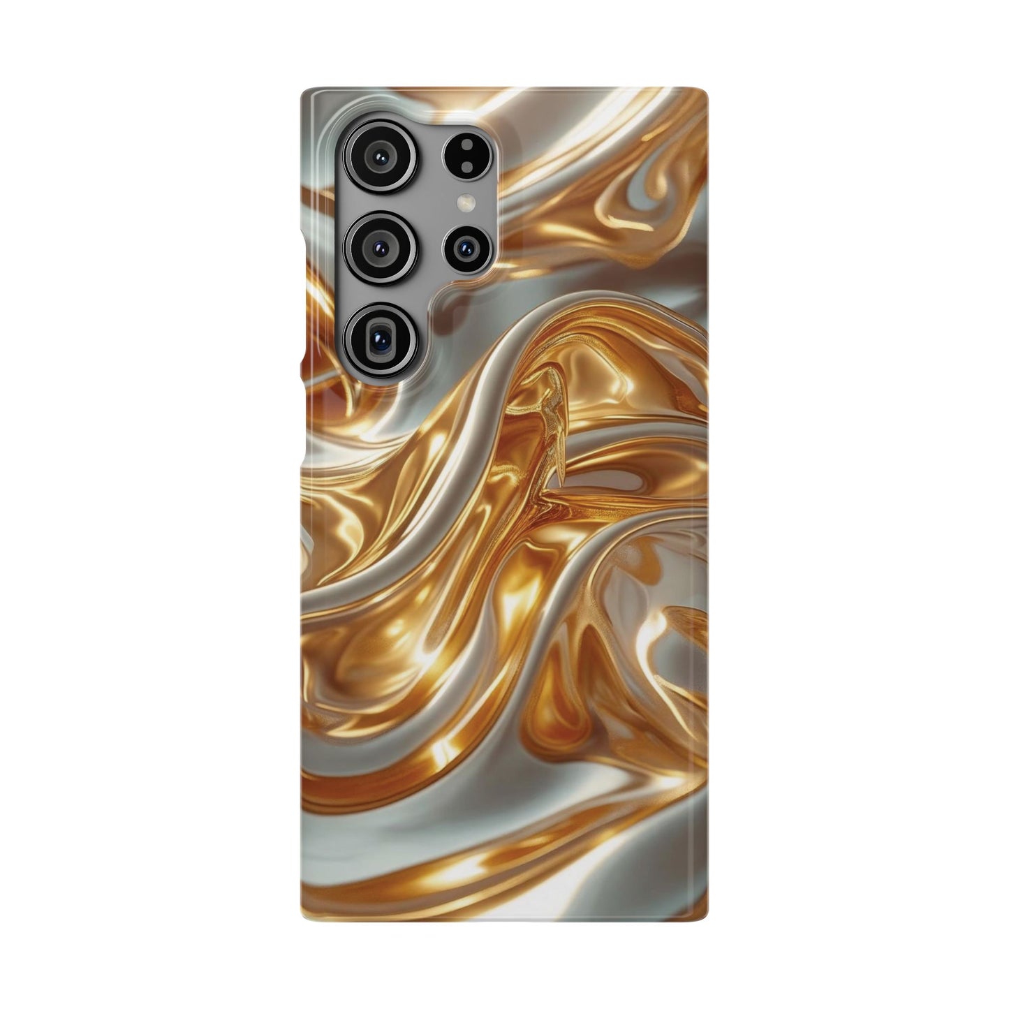 Snap Case Samsung Handyhülle – Gold Dynamic Liquid 3D Effekt