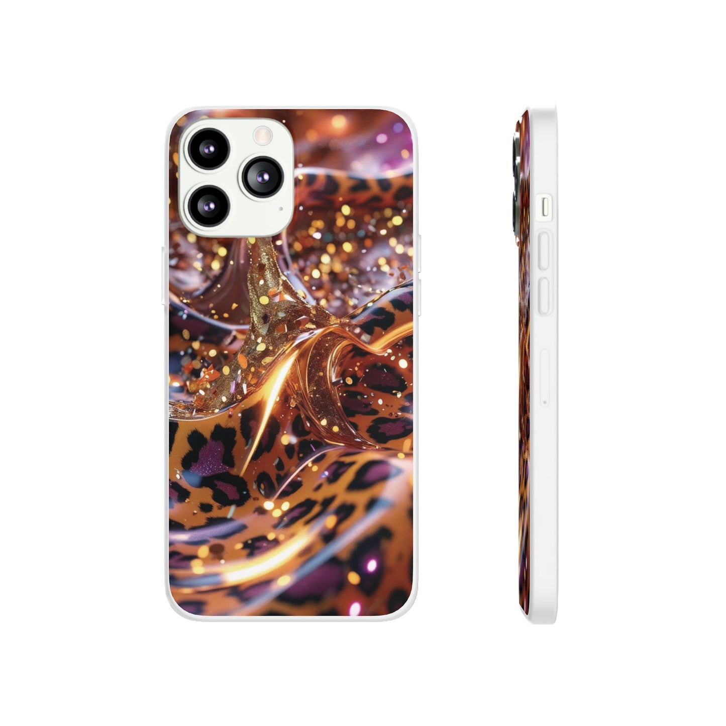 iPhone Flexi Case – Leopardenmuster