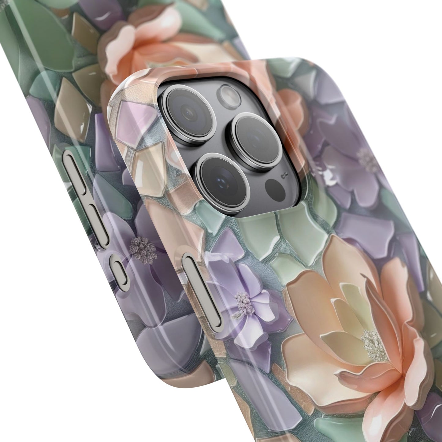 Snap Case Elegante Florale iPhone Handyhülle mit 3D-Effekt