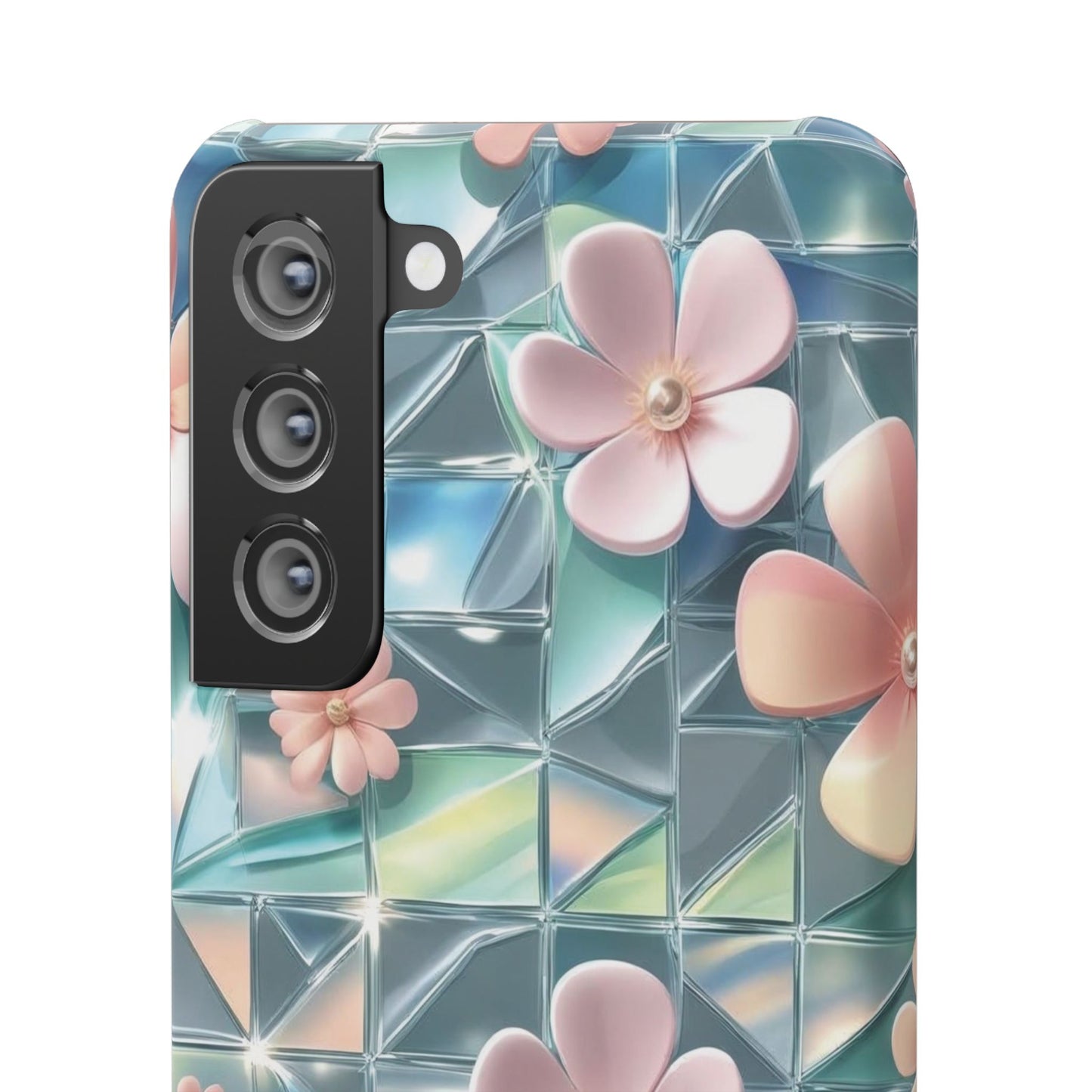 Snap Case Samsung Handyhülle mit 3D-Effekt und Blumenmuster