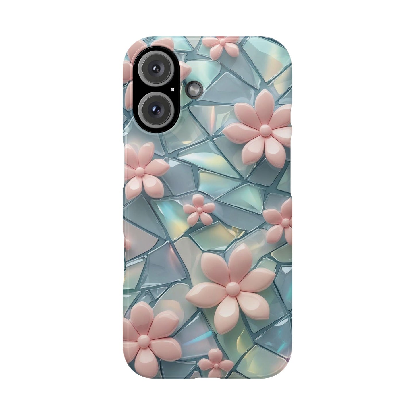 Snap Case Elegante Florale iPhone Handyhülle mit 3D-Effekt