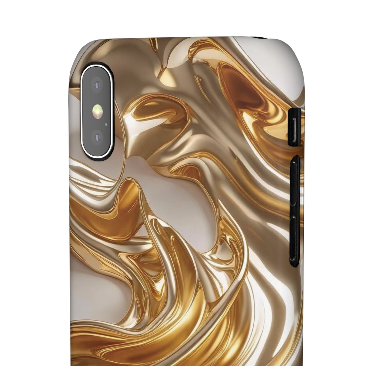 Snap Case iPhone Handyhülle – Gold Dynamic Liquid 3D Effekt