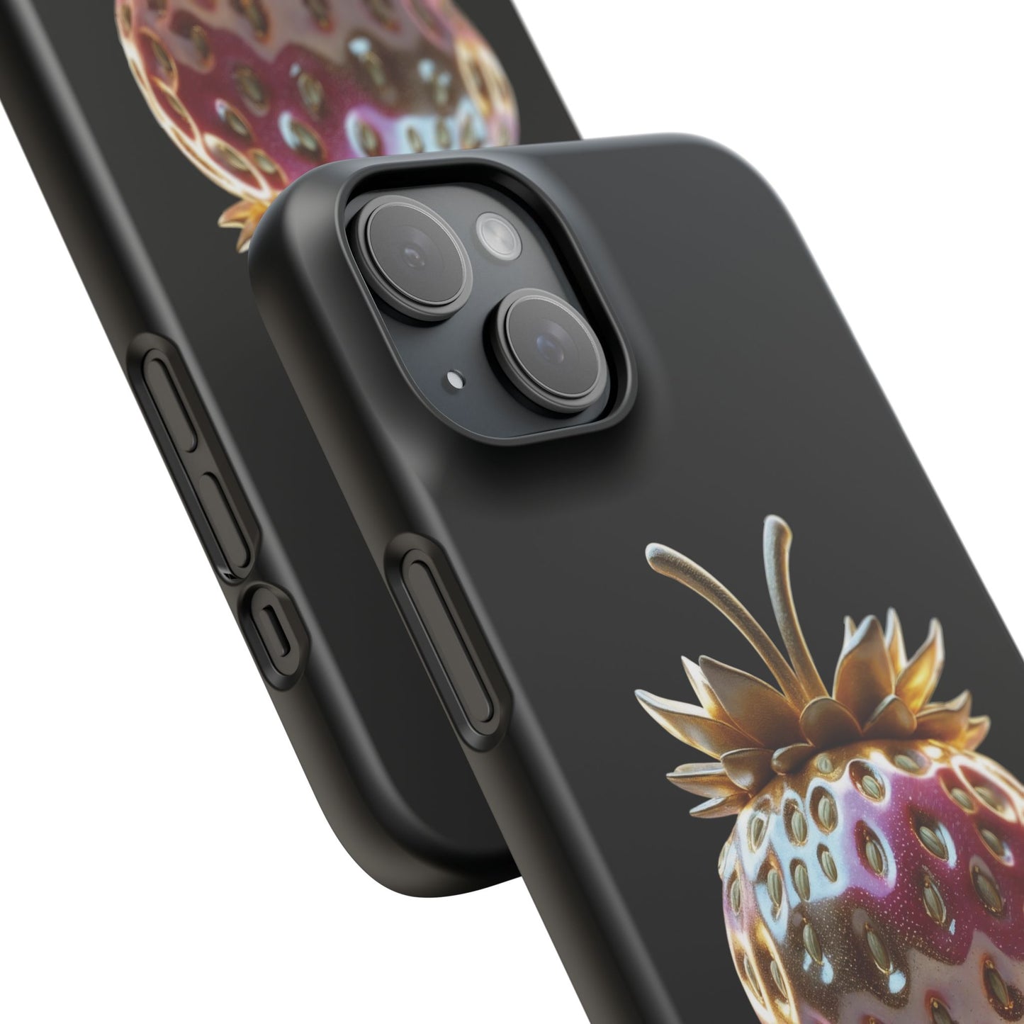 Snap Case iPhone Handyhülle - 3D Effekt Erdbeeren