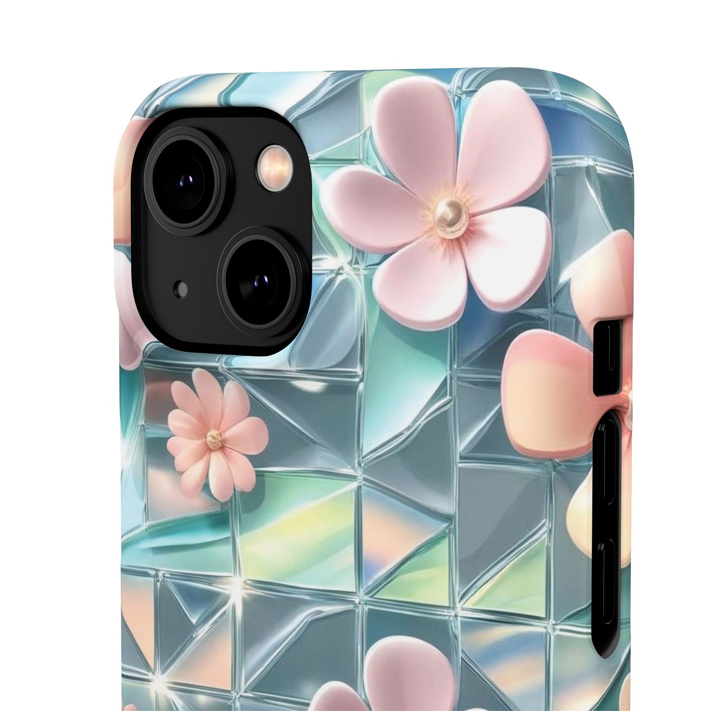 Snap Case iPhone Handyhülle mit 3D-Effekt Blumenmuster