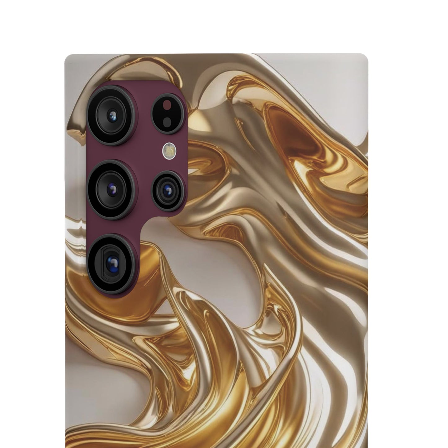 Snap Case Samsung Handyhülle – Gold Dynamic Liquid 3D Effekt