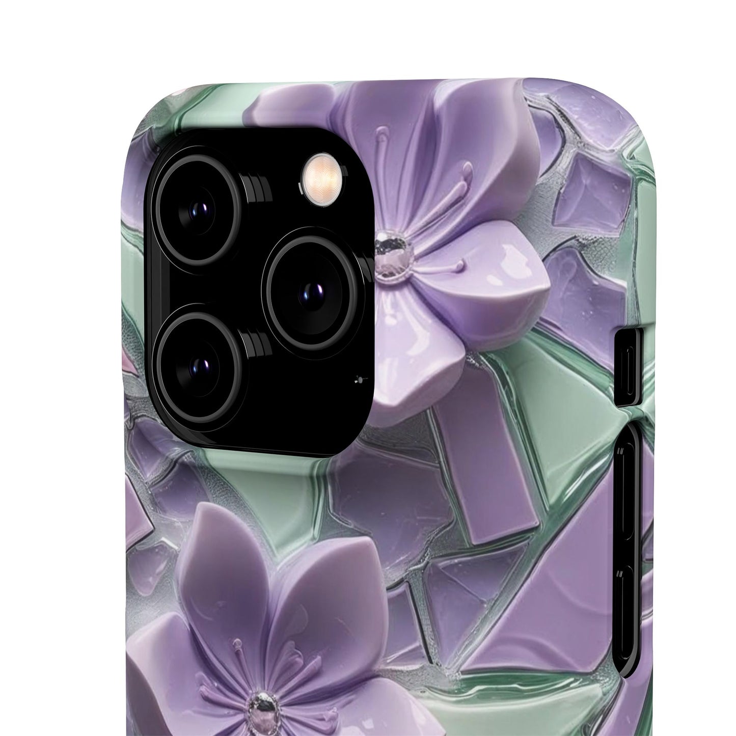 Snap Case Elegante Florale iPhone Handyhülle mit 3D-Effekt