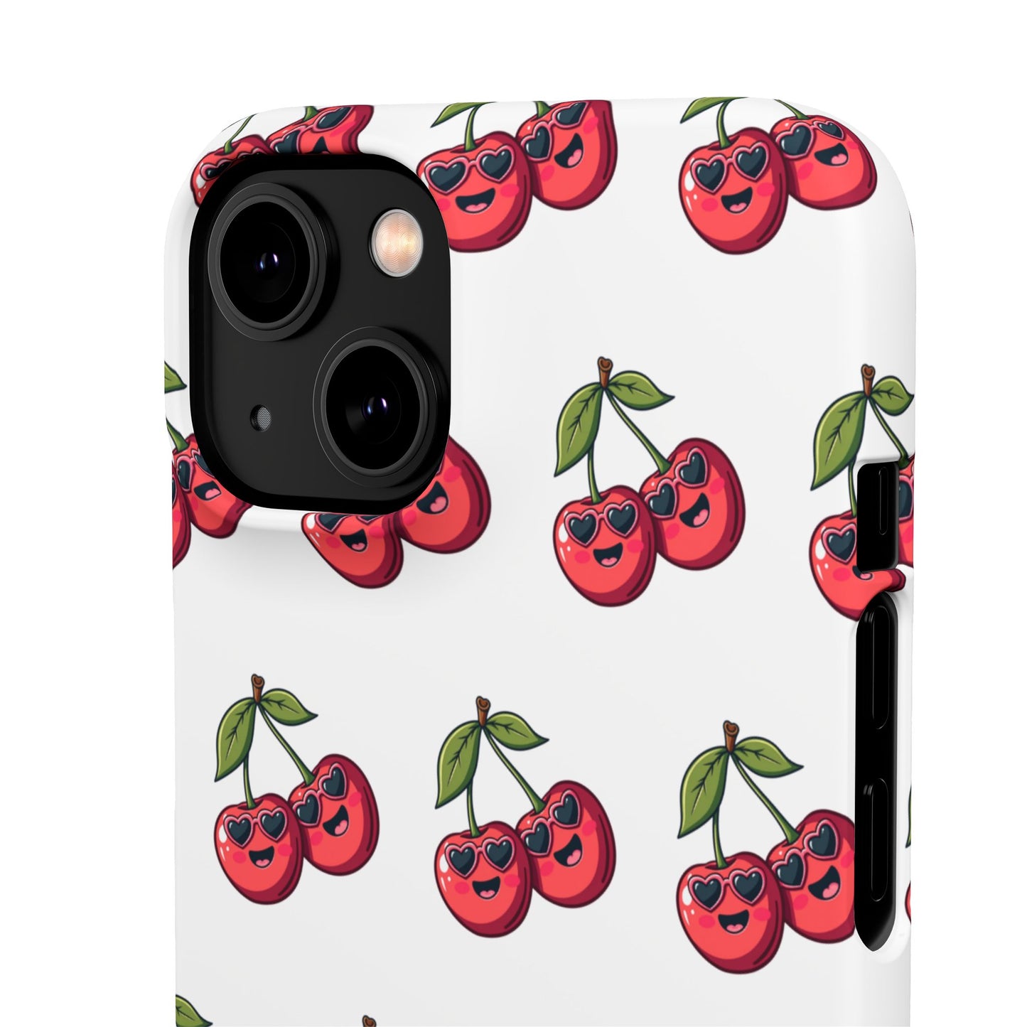 iPhone Snap Case Handyhülle Happy Cherry Design
