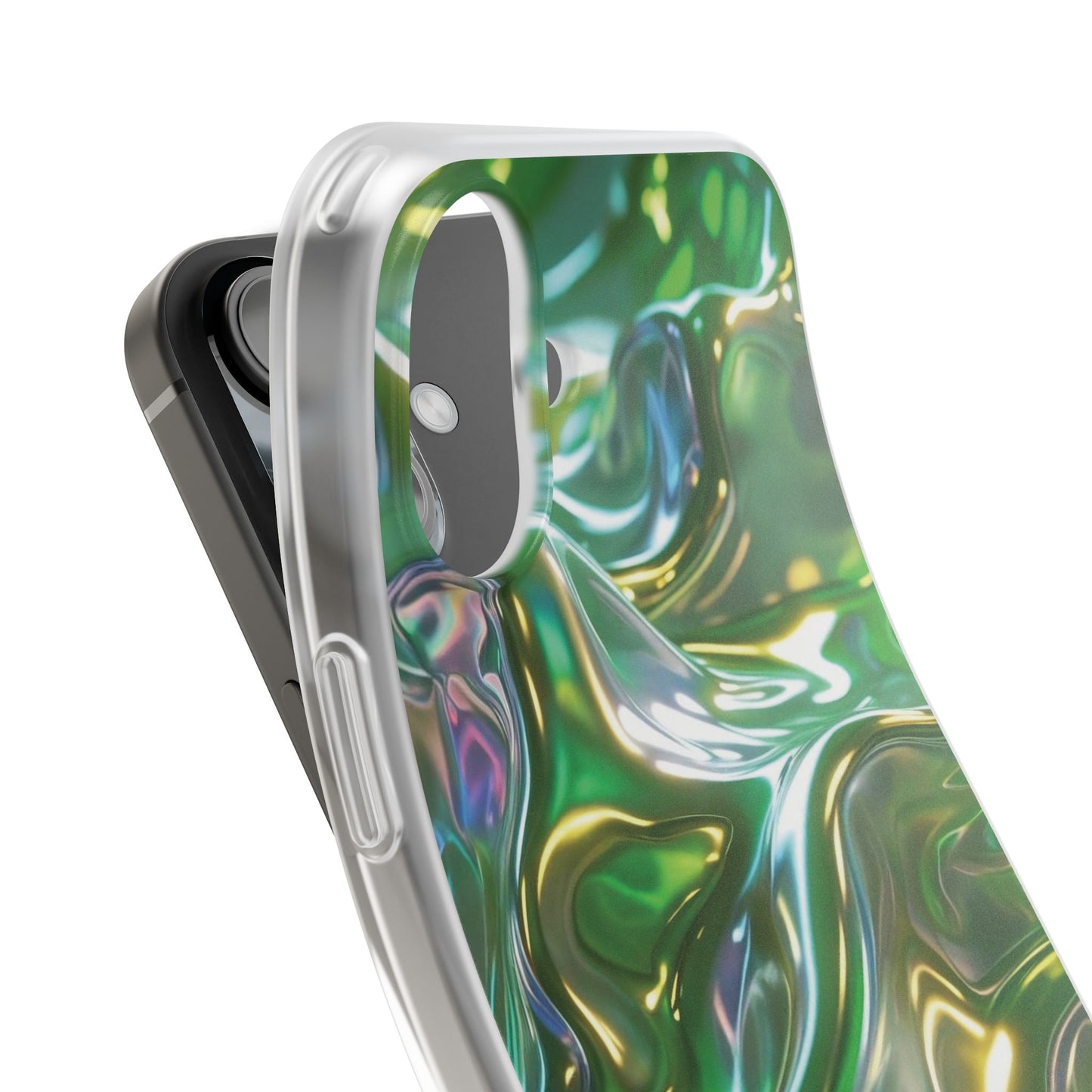 iPhone Handyhülle Flexi Case - Grün Metallic