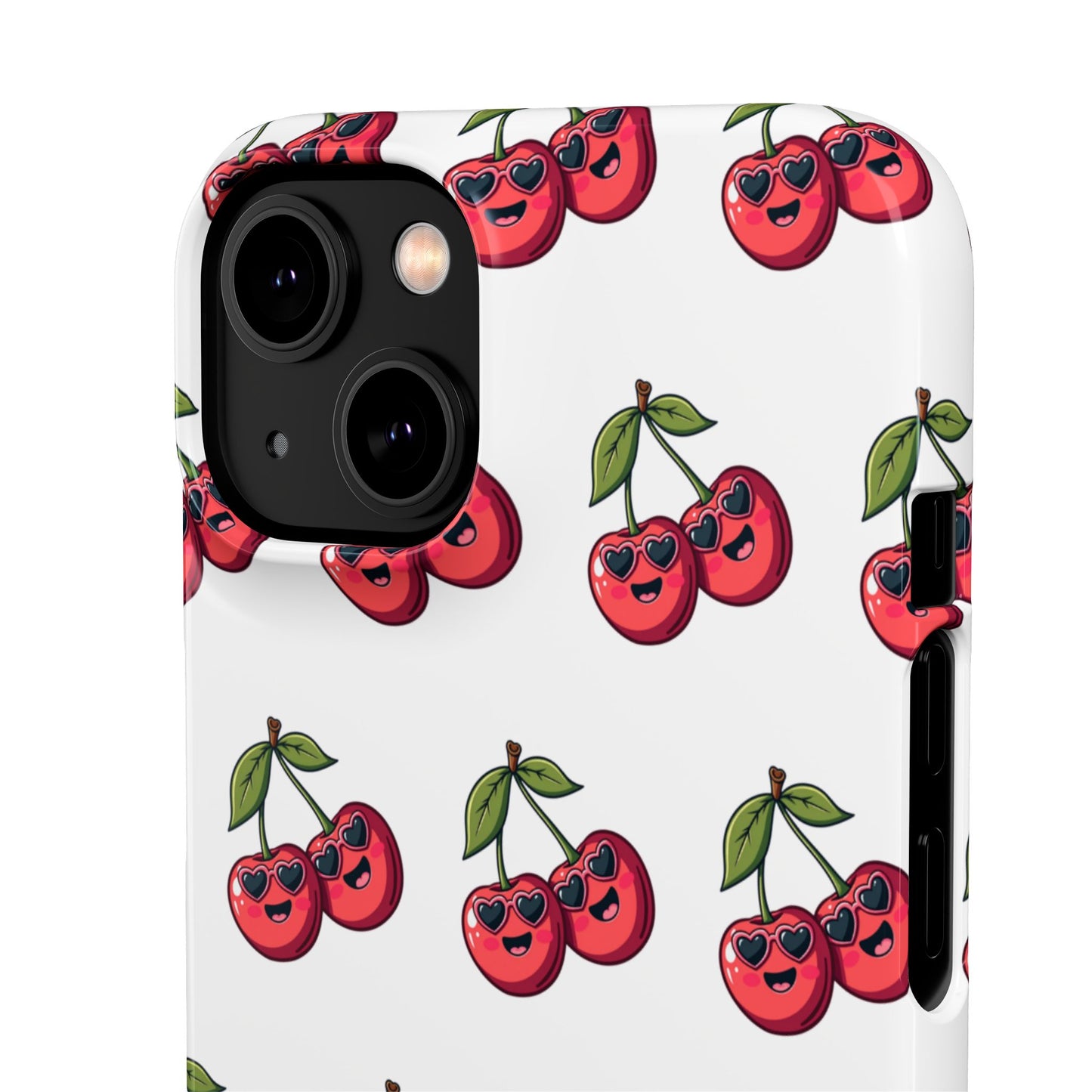 iPhone Snap Case Handyhülle Happy Cherry Design