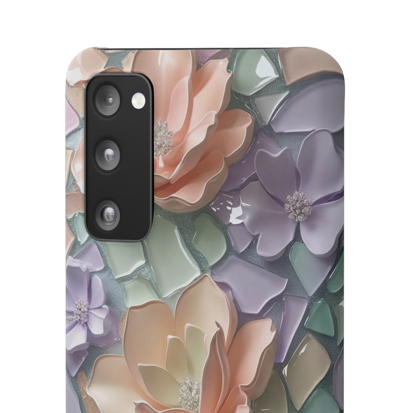 Snap Case Samsung Handyhülle mit 3D-Effekt, Blumenmuster