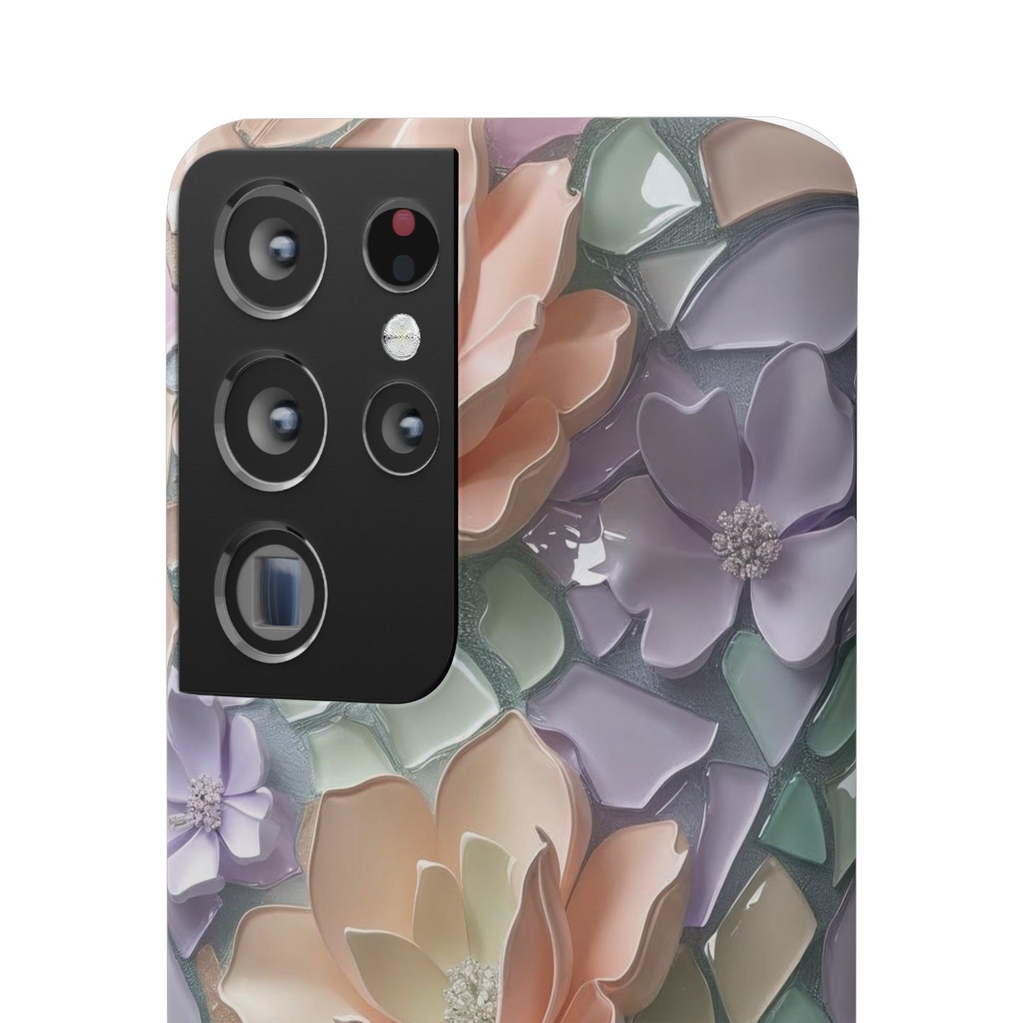 Snap Case Samsung Handyhülle mit 3D-Effekt, Blumenmuster