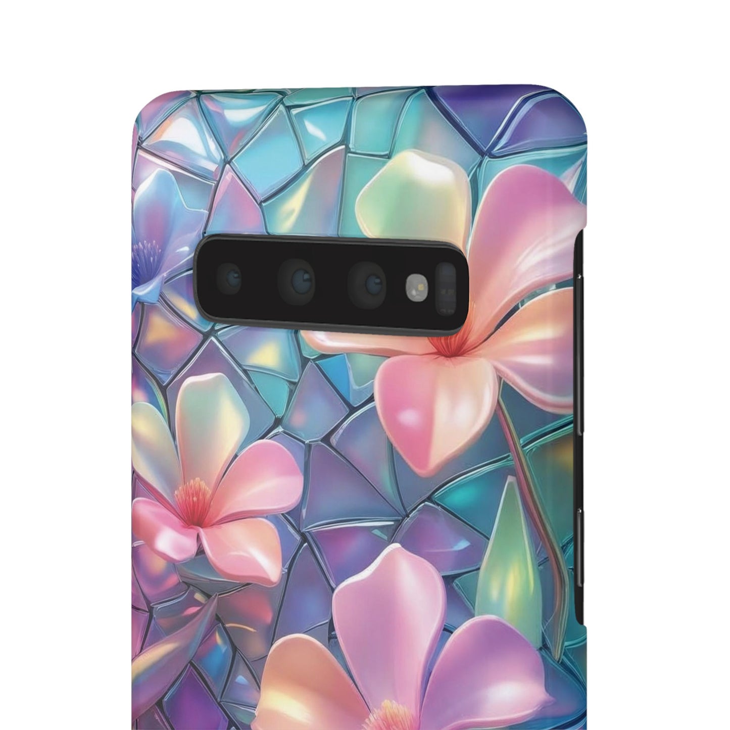 Snap Case Elegante Florale Samsung Handyhülle mit 3D-Effekt