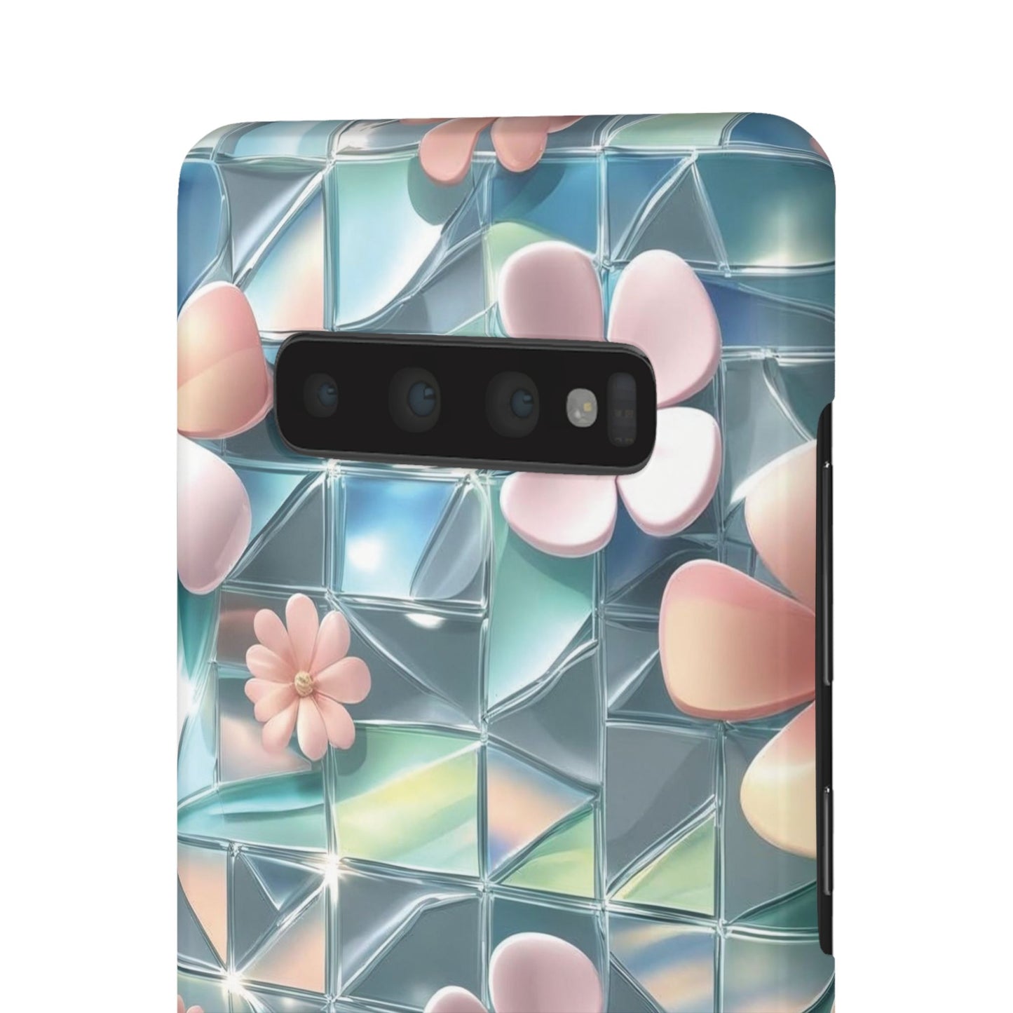 Snap Case Samsung Handyhülle mit 3D-Effekt und Blumenmuster