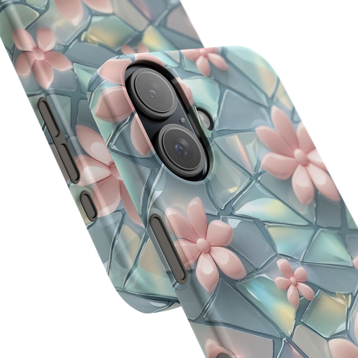 Snap Case Elegante Florale iPhone Handyhülle mit 3D-Effekt