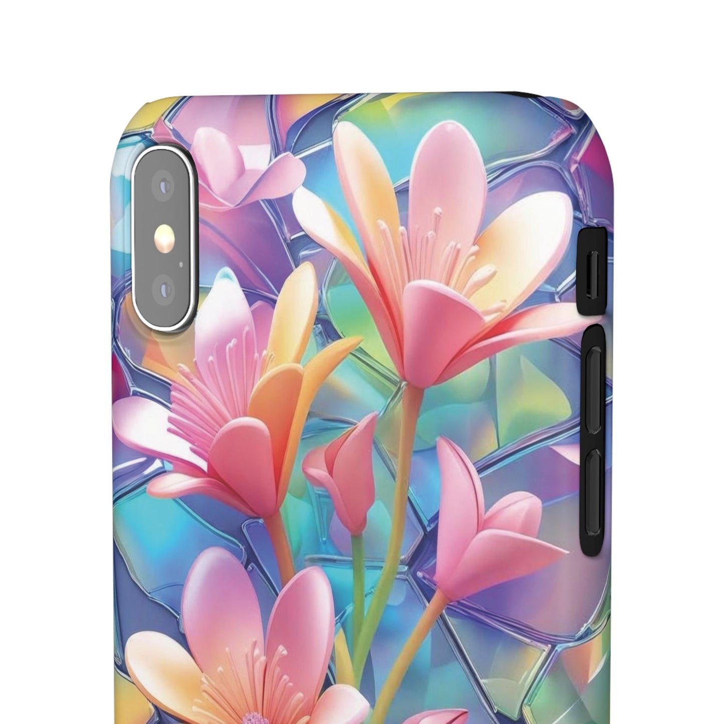 Snap Case Elegante Florale iPhone Handyhülle mit 3D-Effekt