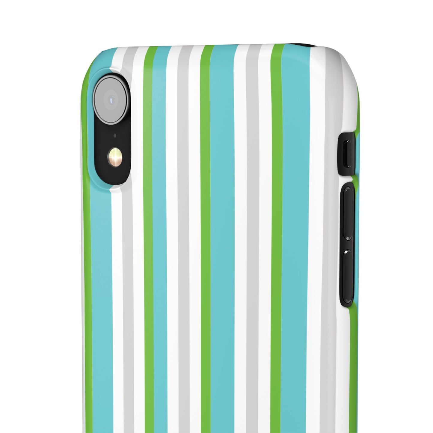 iPhone Snap Case - Modernes Abstraktes Design mit Grünen und Weißen Linien