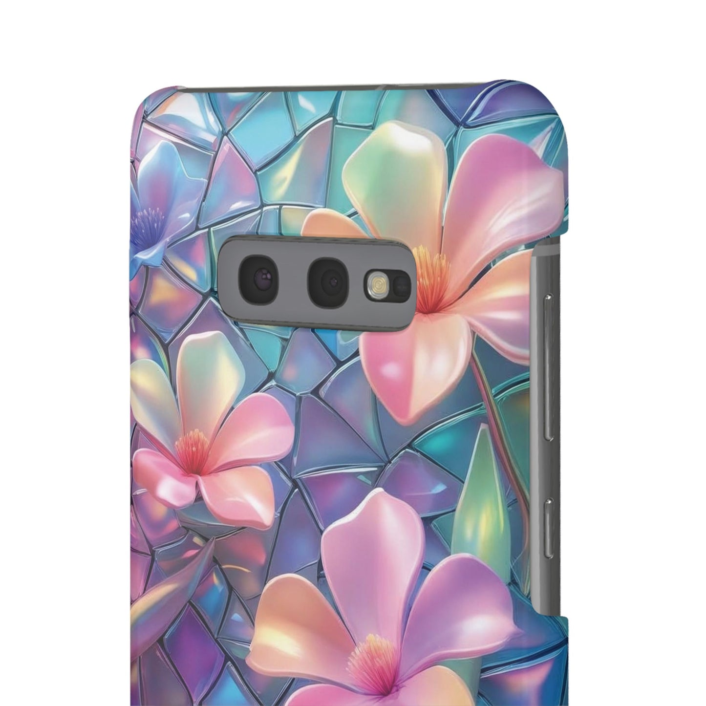 Snap Case Elegante Florale Samsung Handyhülle mit 3D-Effekt