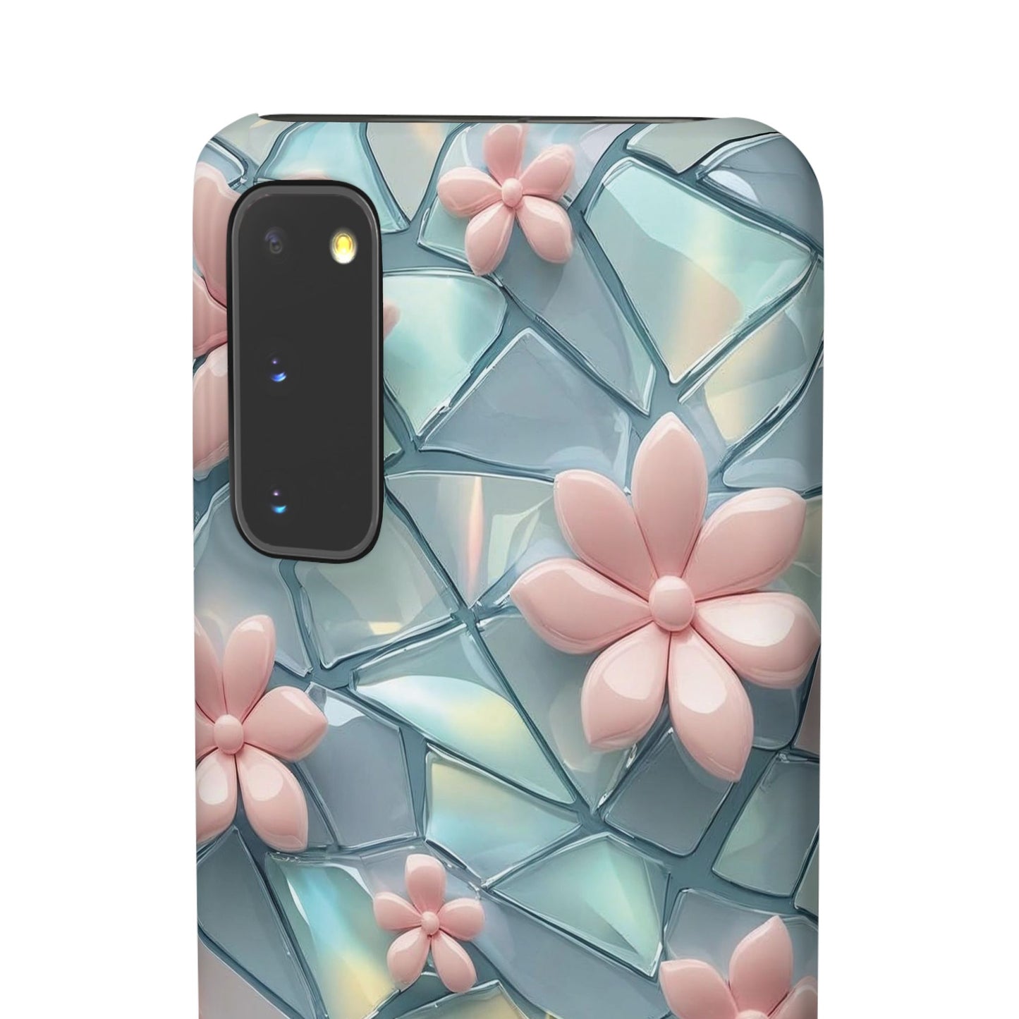 Snap Case Samsung Handyhülle mit 3D-Effekt und Blumenmuster