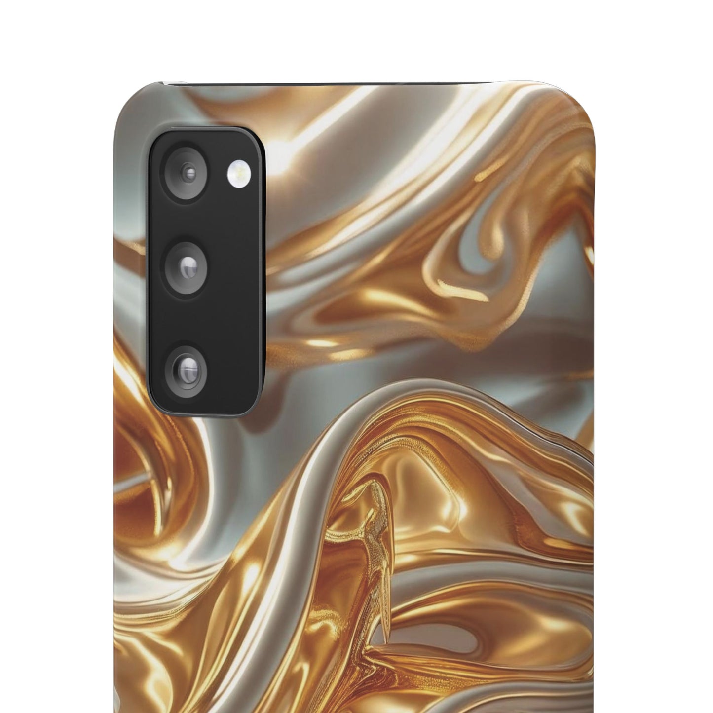 Snap Case Samsung Handyhülle – Gold Dynamic Liquid 3D Effekt
