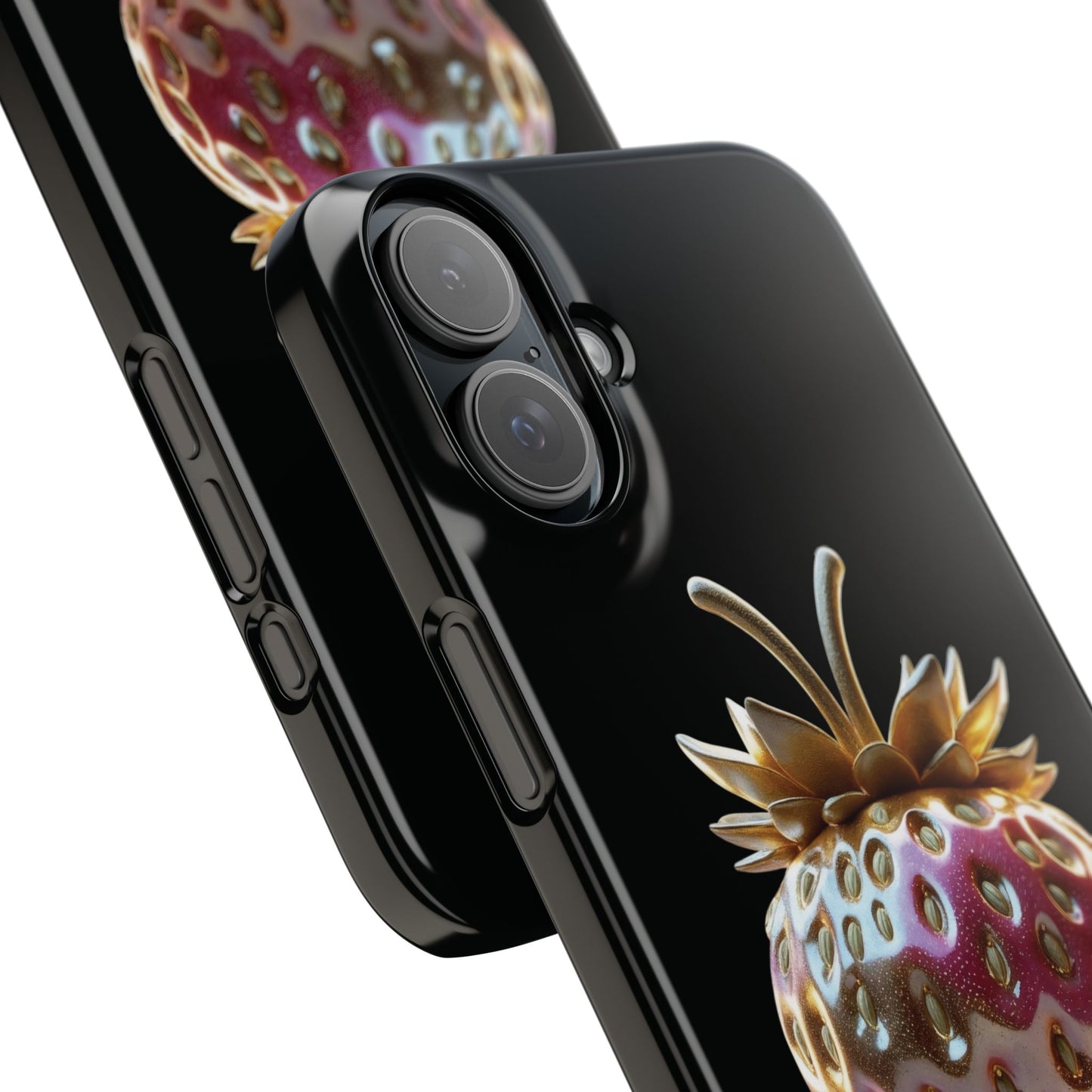 Snap Case iPhone Handyhülle - 3D Effekt Erdbeeren