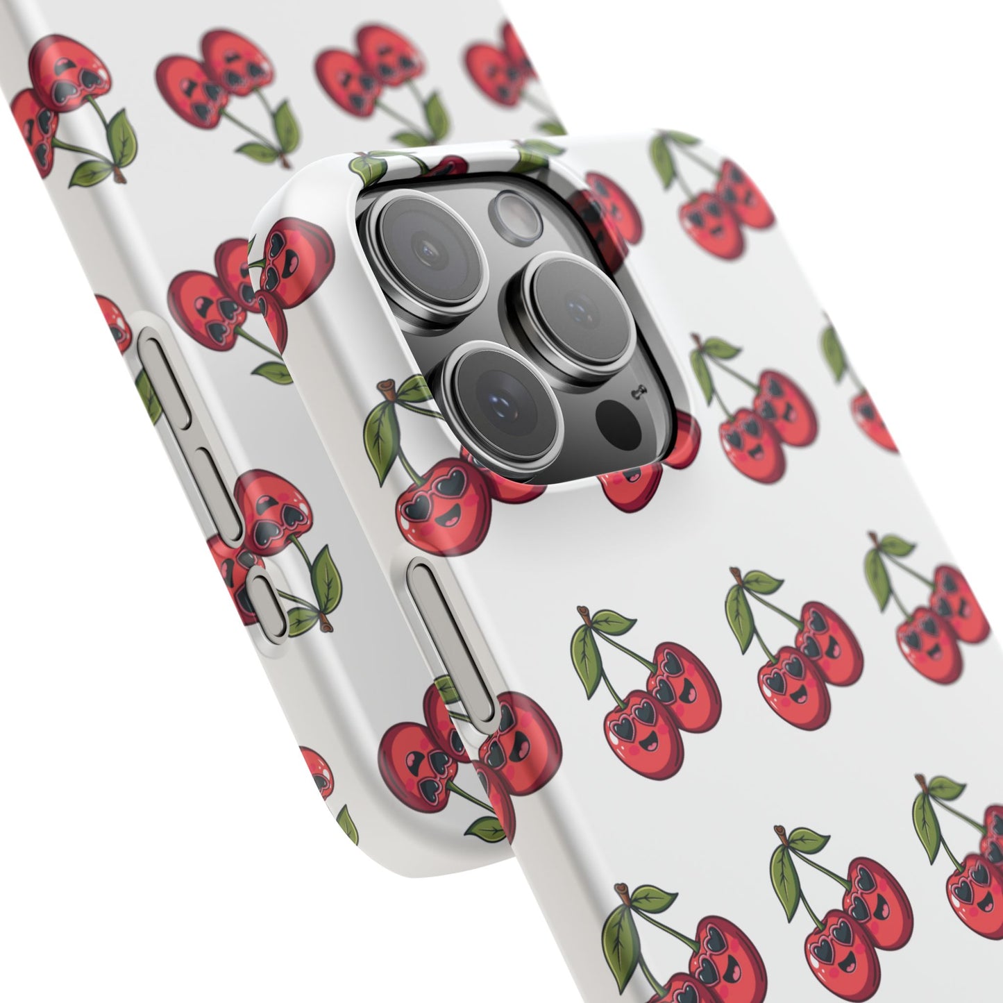 iPhone Snap Case Handyhülle Happy Cherry Design