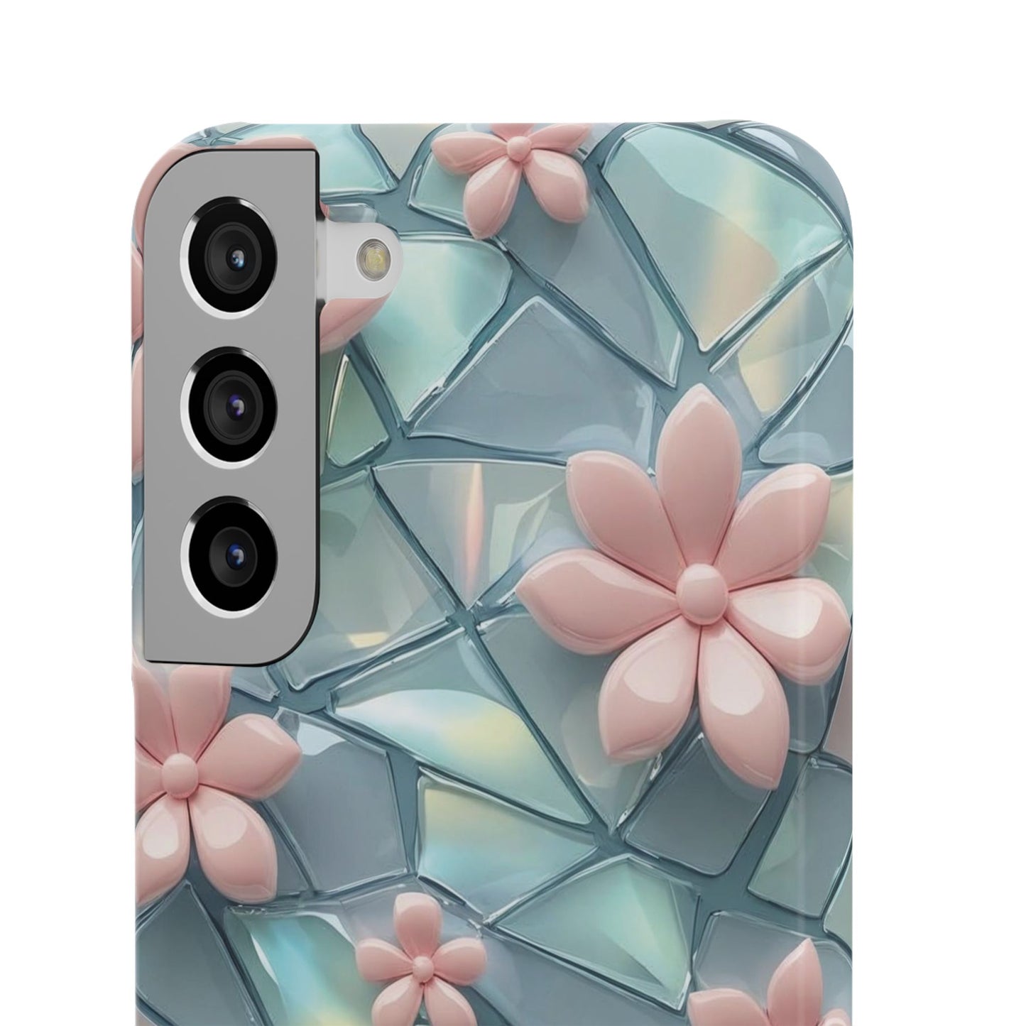 Snap Case Samsung Handyhülle mit 3D-Effekt und Blumenmuster
