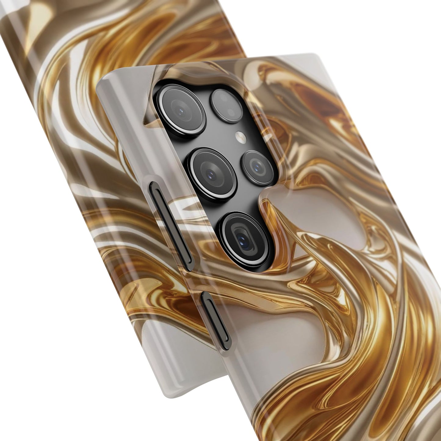 Snap Case Samsung Handyhülle – Gold Dynamic Liquid 3D Effekt