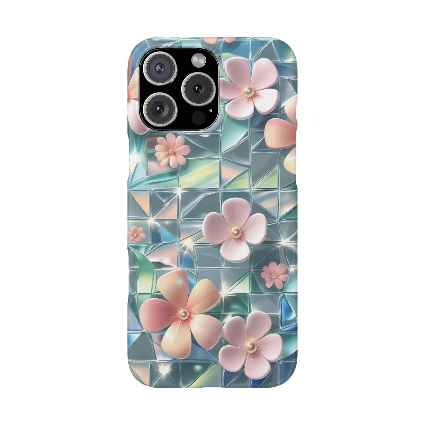 Snap Case iPhone Handyhülle mit 3D-Effekt Blumenmuster