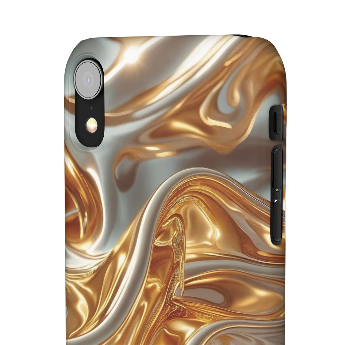 Snap Case iPhone Handyhülle – Gold Dynamic Liquid 3D Effekt